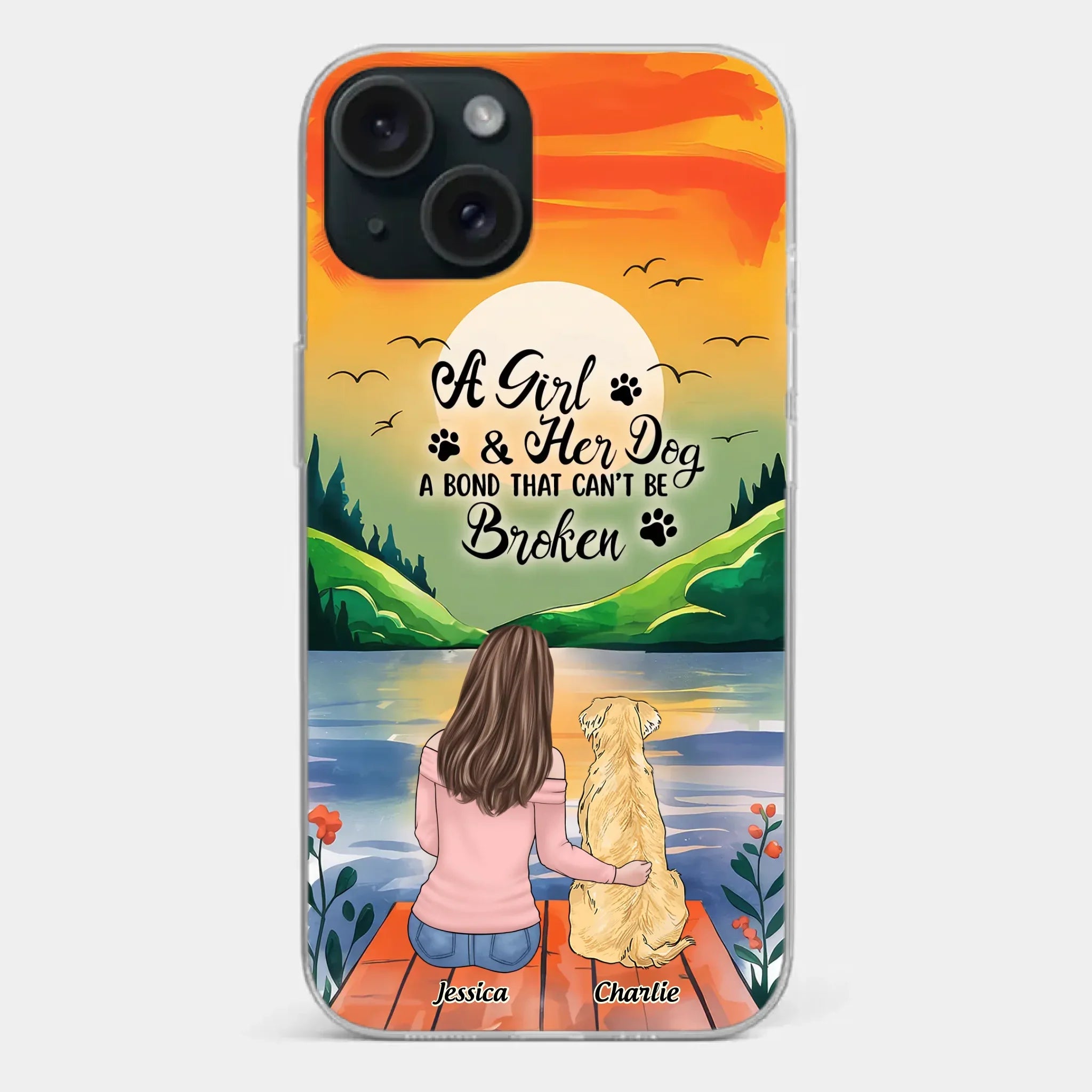 Paw-some Love - Dog Personalized Custom Clear Phone Case - Gift For Pet Owners, Pet Lovers