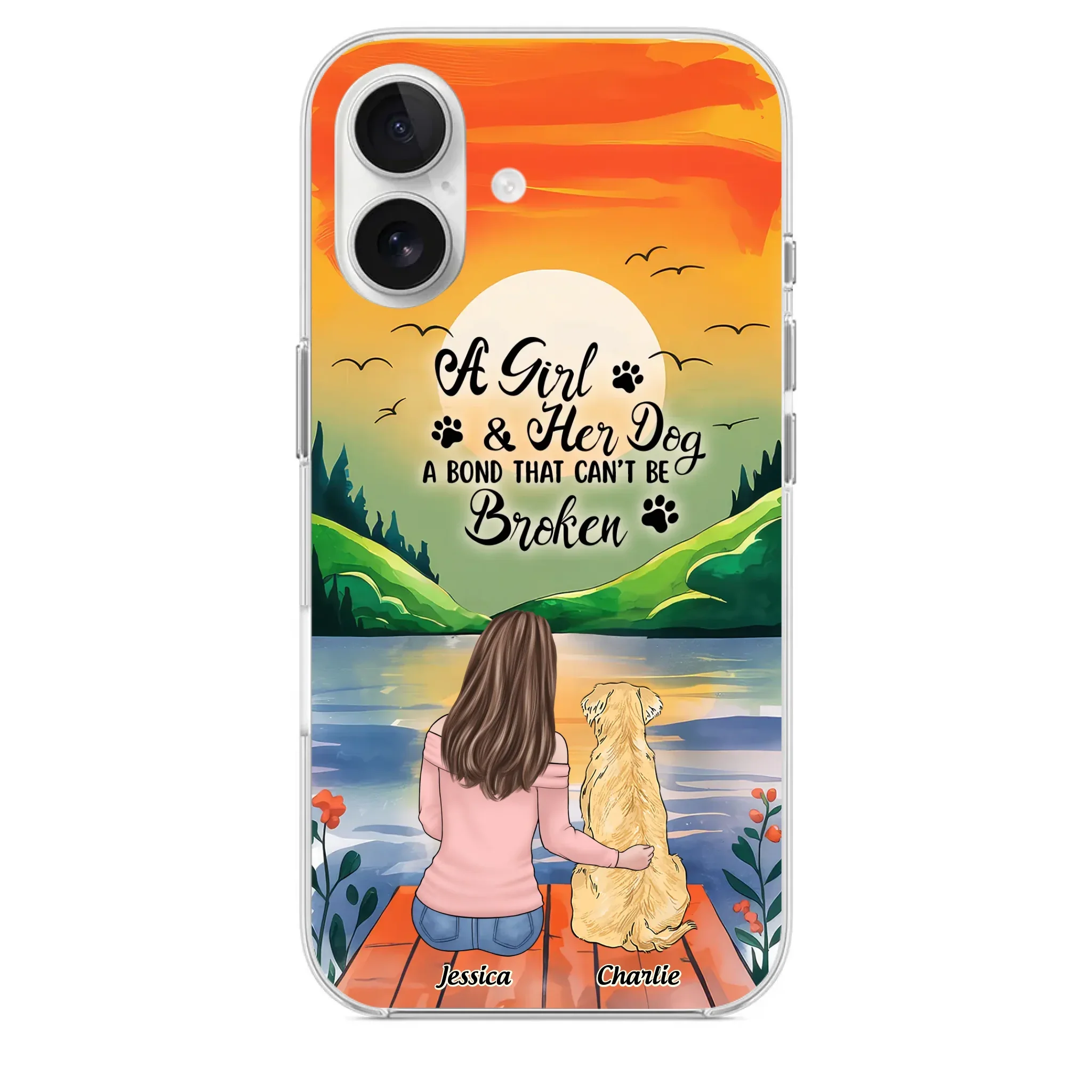 Paw-some Love - Dog Personalized Custom Clear Phone Case - Gift For Pet Owners, Pet Lovers