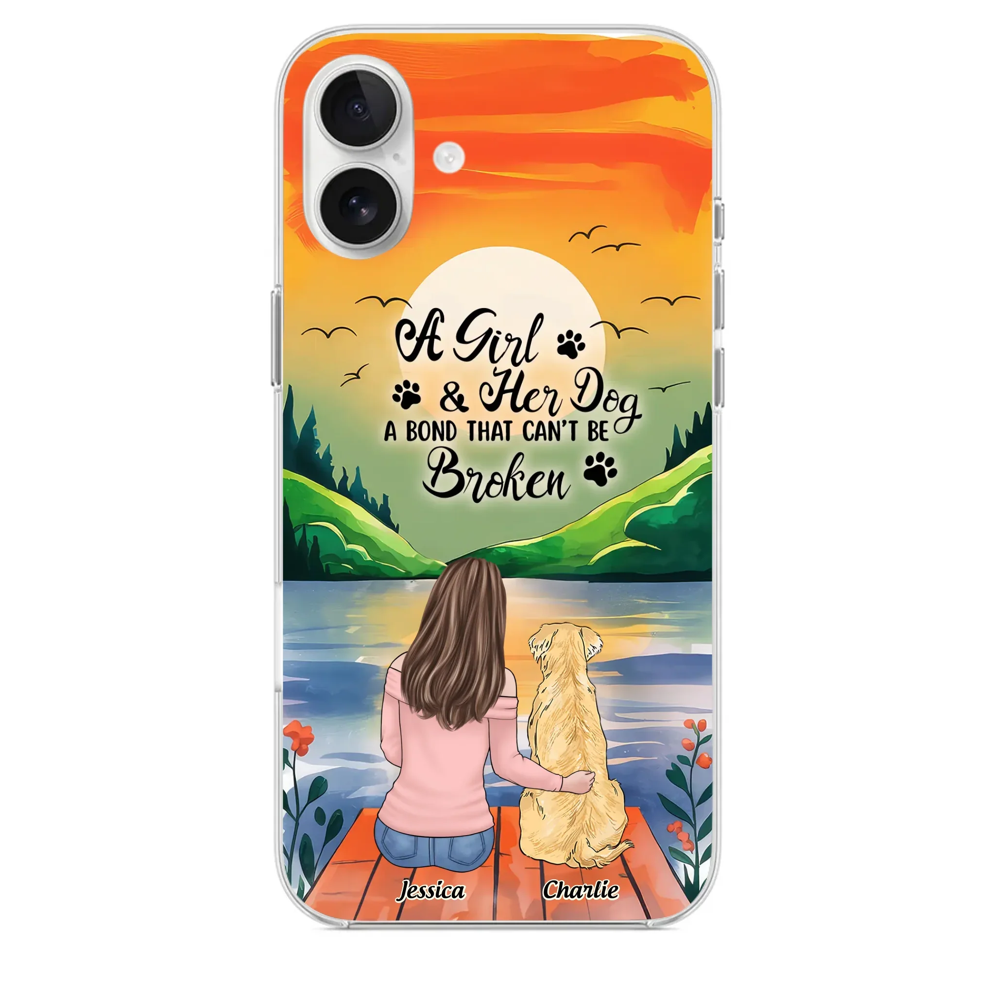 Paw-some Love - Dog Personalized Custom Clear Phone Case - Gift For Pet Owners, Pet Lovers