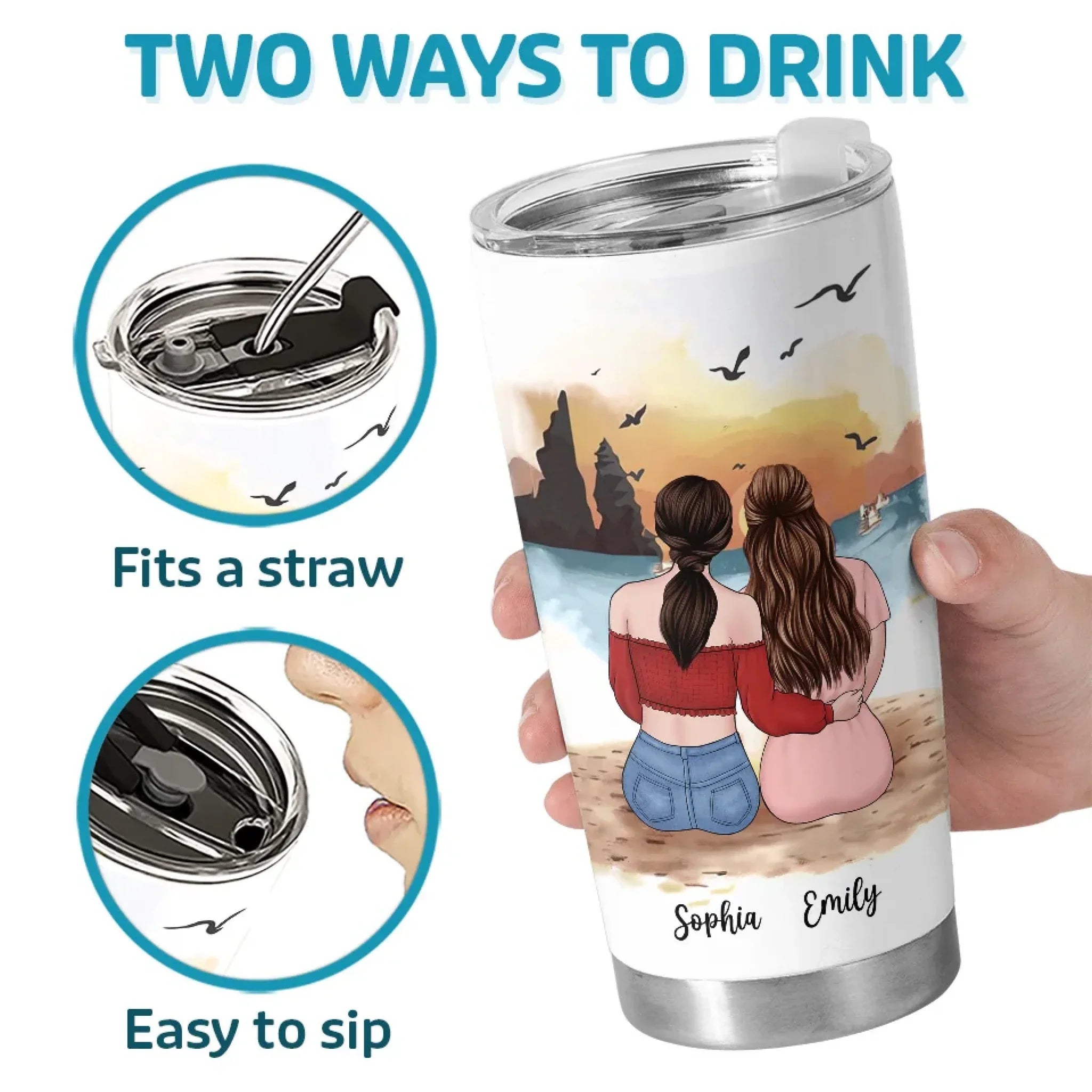 For The Besties Who Make Life Unforgettable - Bestie Personalized Custom Tumbler -  Gift For Best Friends, BFF, Sisters