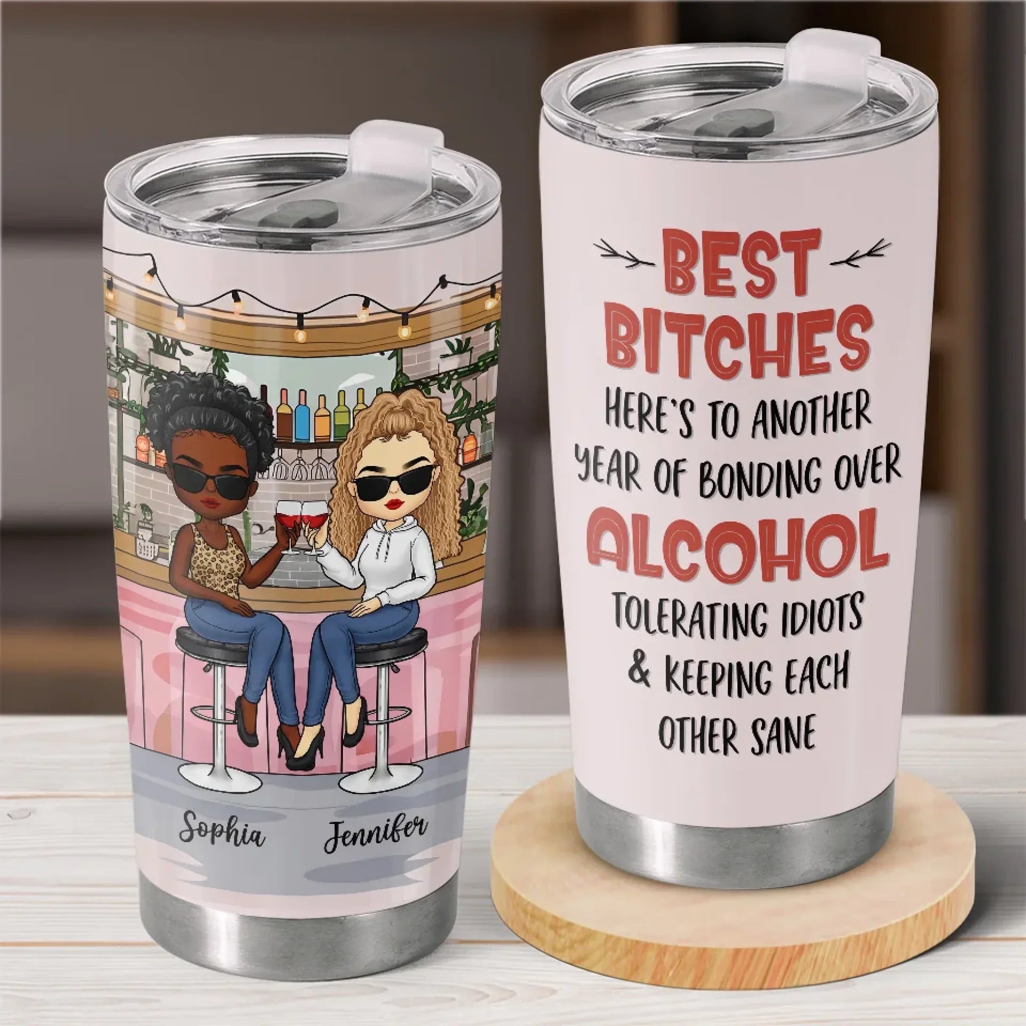 We’re The Spice In Each Other’s Lives - Bestie Personalized Custom Tumbler -  Gift For Best Friends, BFF, Sisters