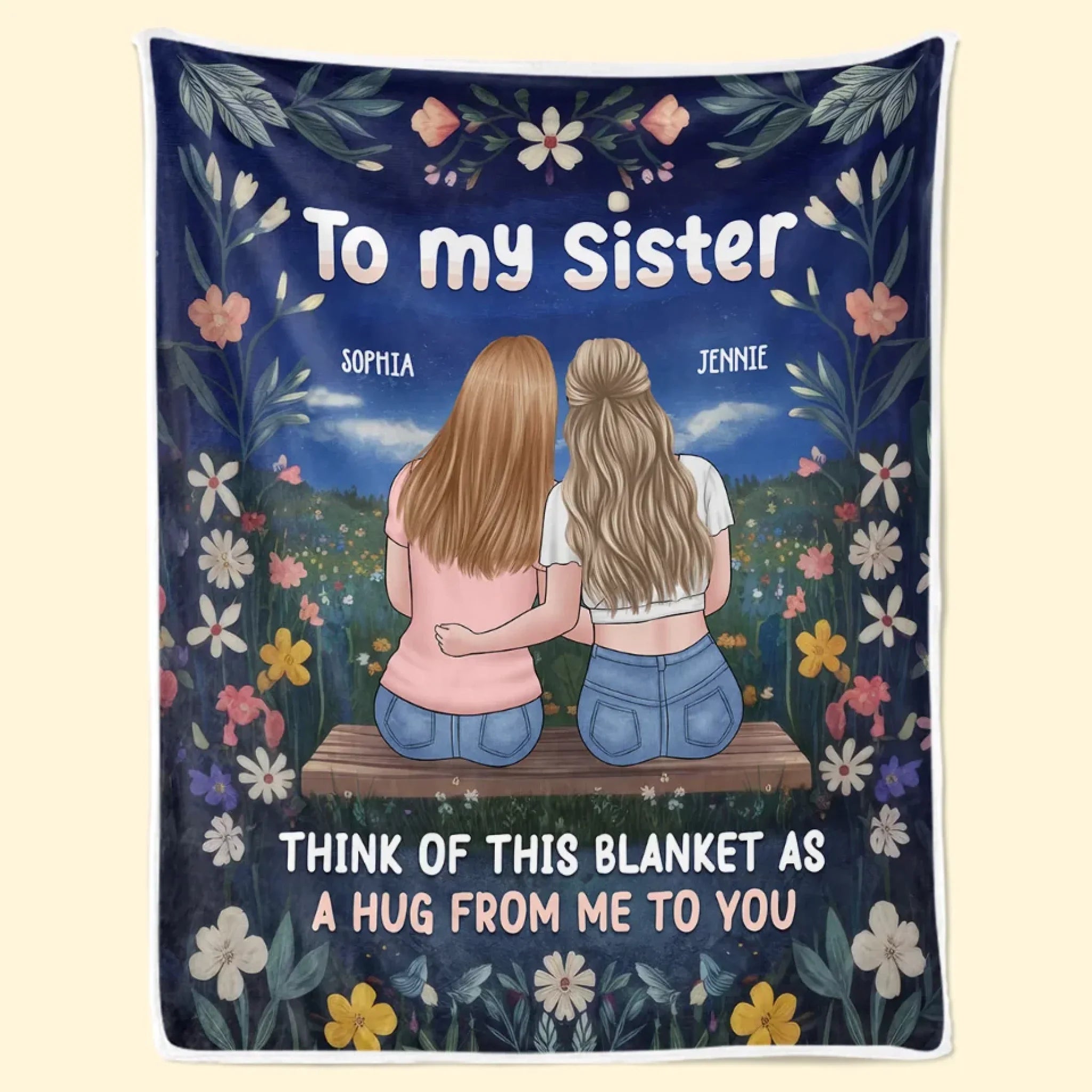 You Are My Light In The Dark - Bestie Personalized Custom Blanket - Gift For Best Friends, BFF, Sisters