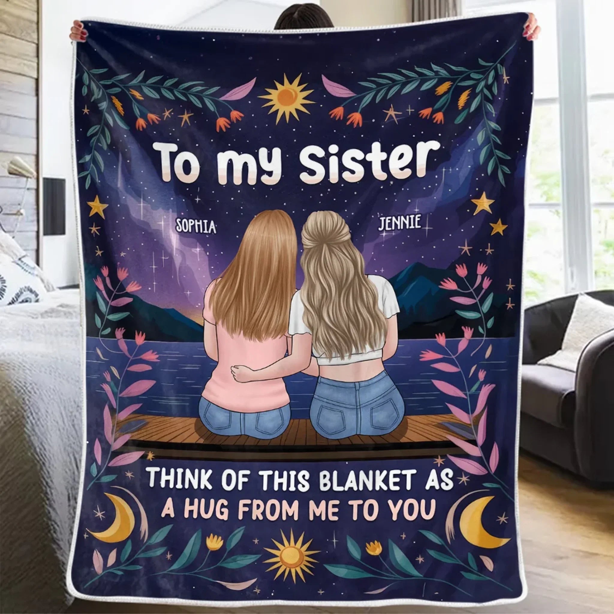 A Thoughtful Gift For The Person Who Knows You Best - Bestie Personalized Custom Blanket - Gift For Best Friends, BFF, Sisters