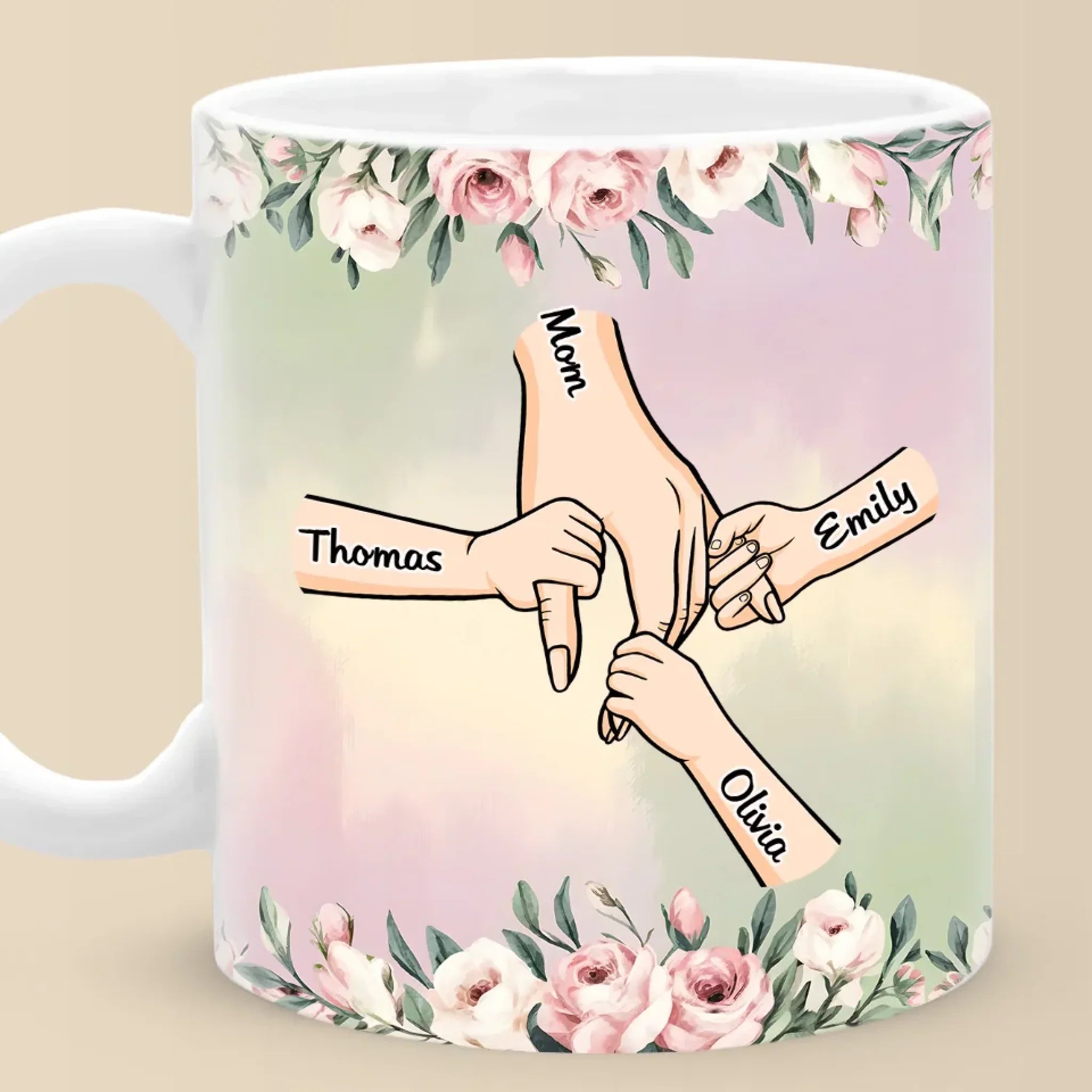 The Love In A Grandmother's Heart - Family Personalized Custom Mug - Gift For Mom, Grandma