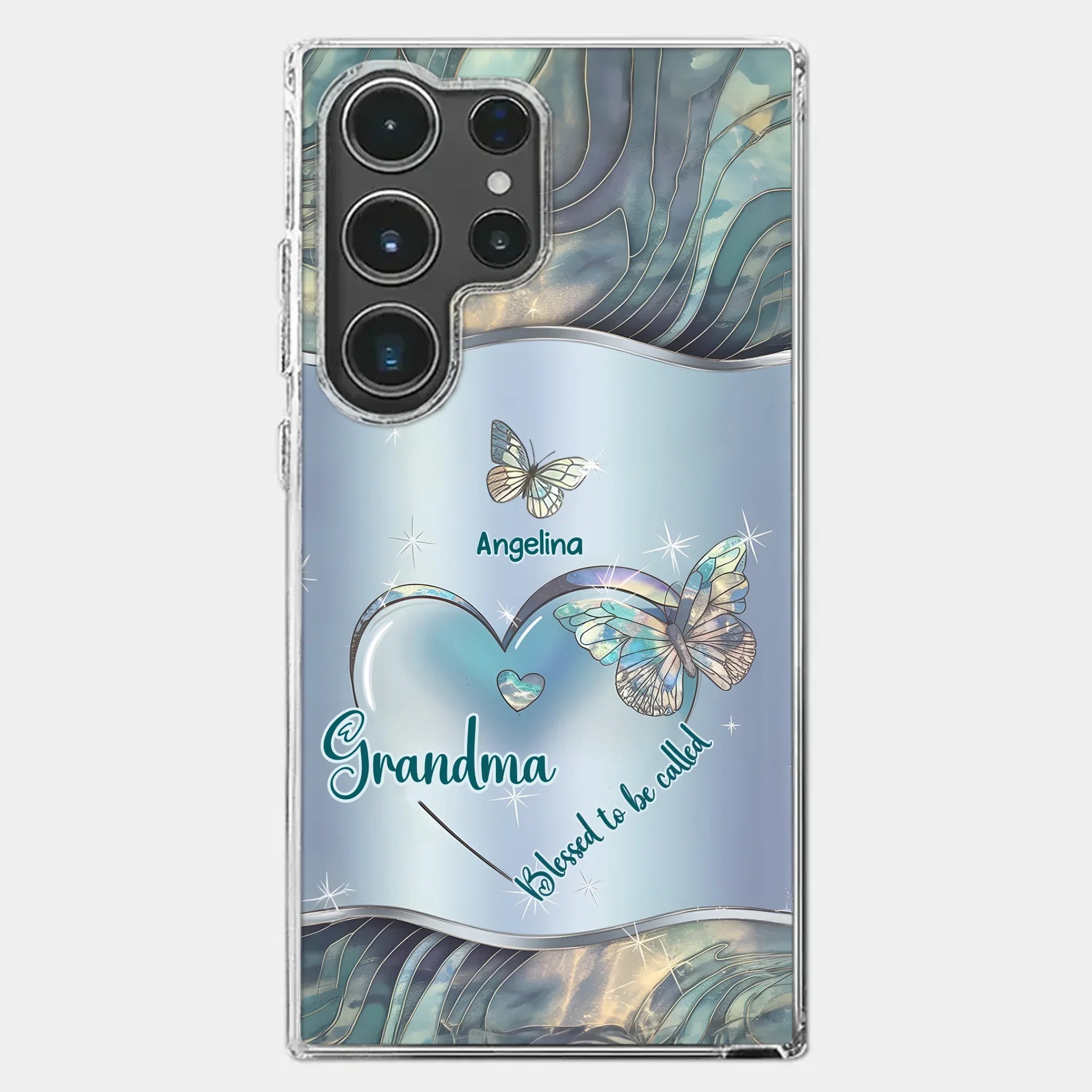 Blessed To Be Called A Grandma - Family Personalized Custom Clear Phone Case - Gift For Mom, Grandma