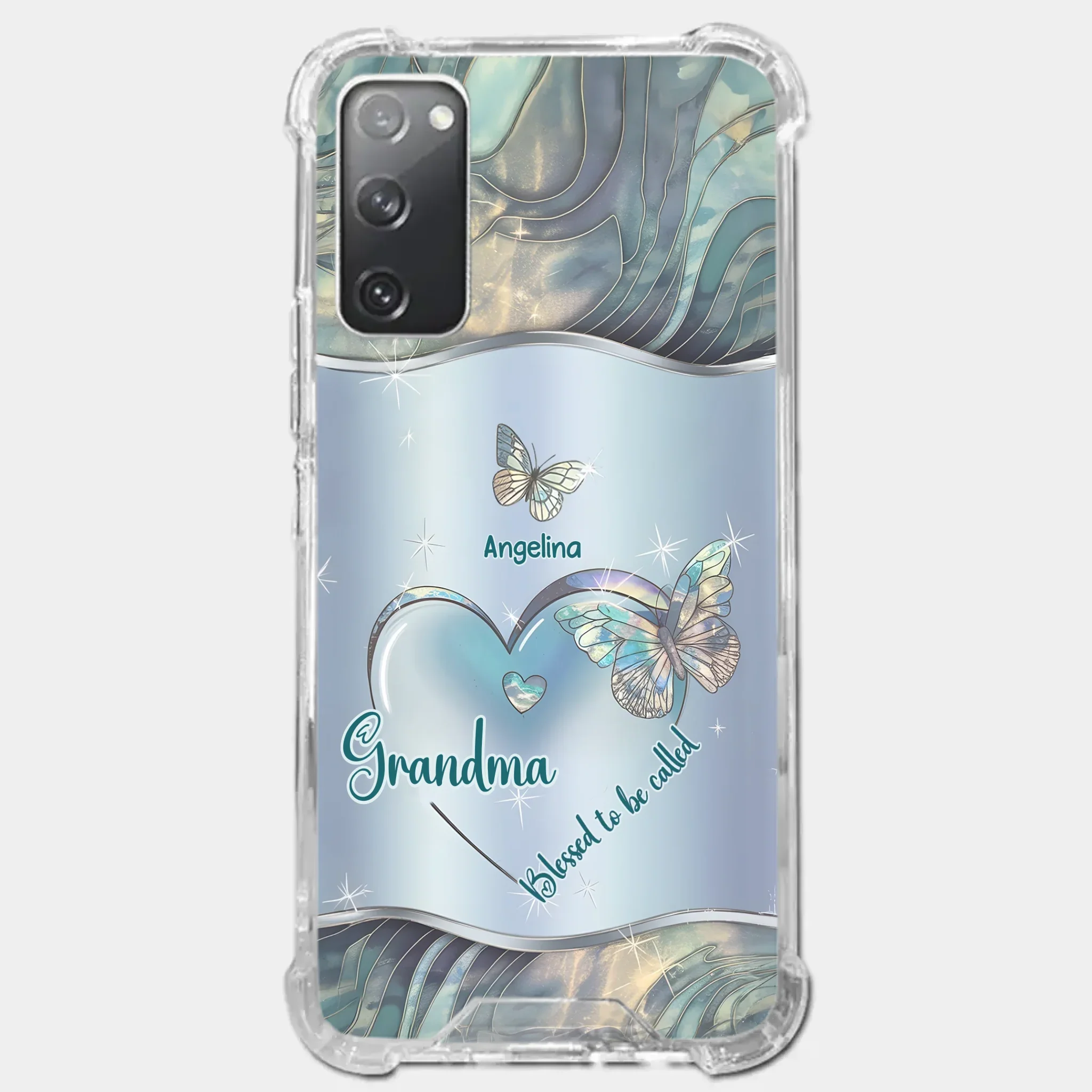 Blessed To Be Called A Grandma - Family Personalized Custom Clear Phone Case - Gift For Mom, Grandma