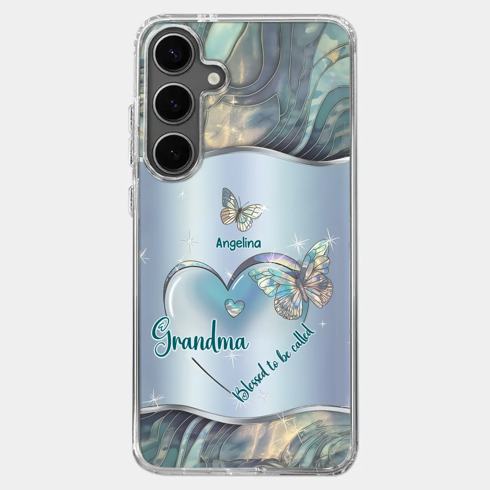 Blessed To Be Called A Grandma - Family Personalized Custom Clear Phone Case - Gift For Mom, Grandma