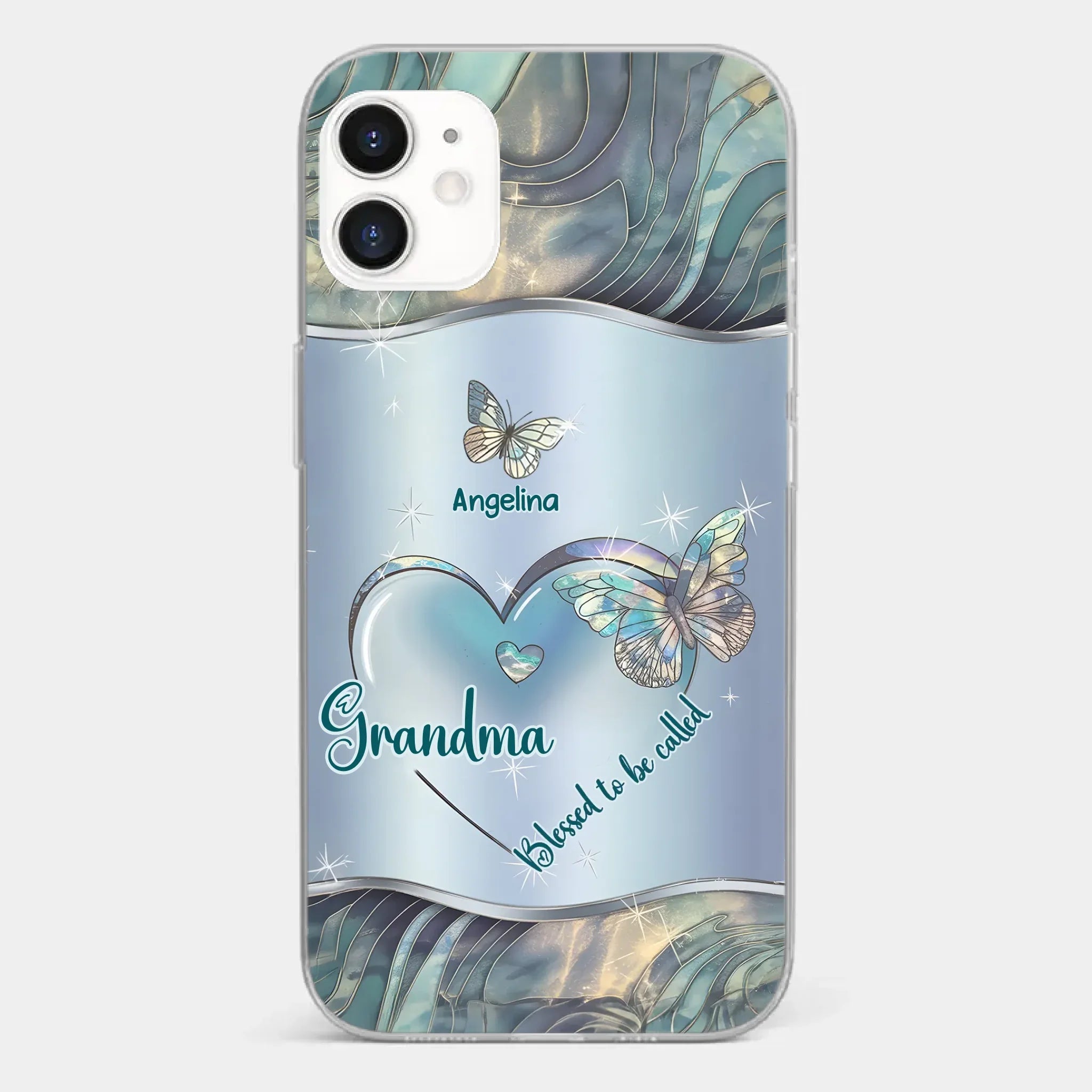 Blessed To Be Called A Grandma - Family Personalized Custom Clear Phone Case - Gift For Mom, Grandma