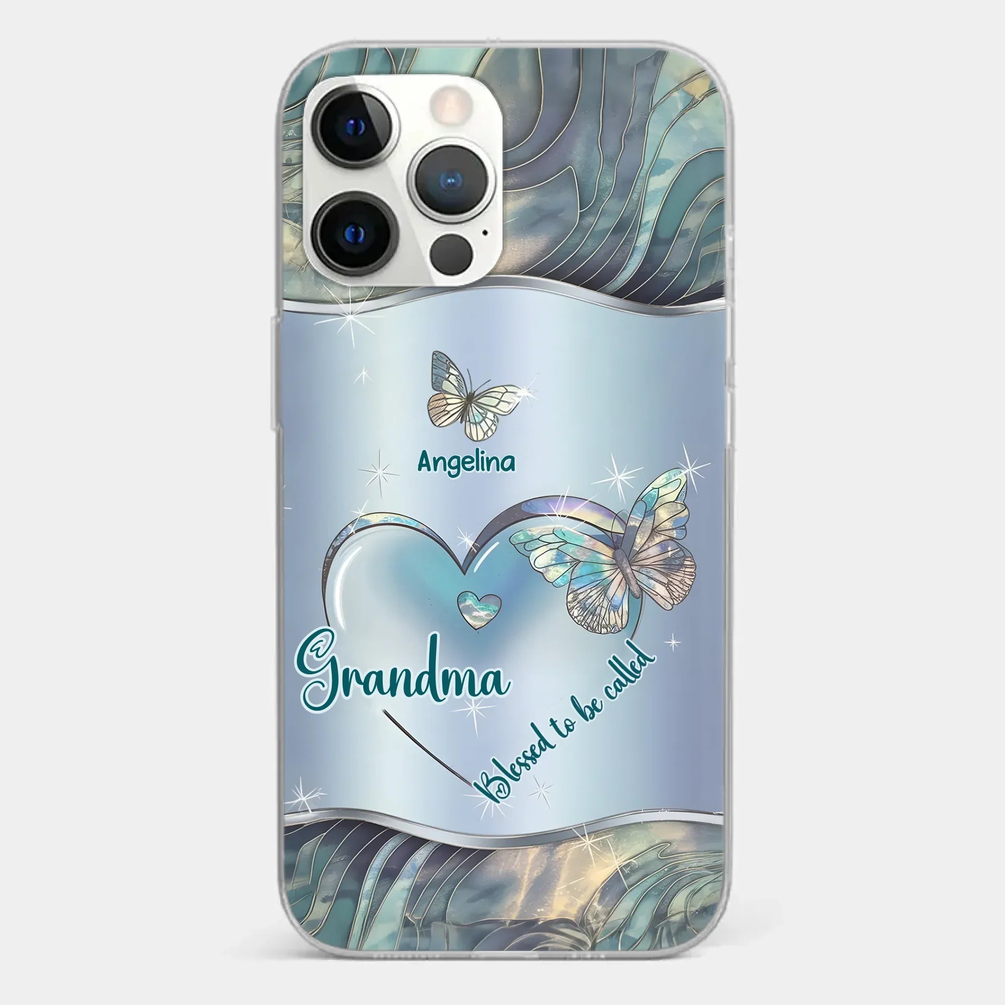 Blessed To Be Called A Grandma - Family Personalized Custom Clear Phone Case - Gift For Mom, Grandma