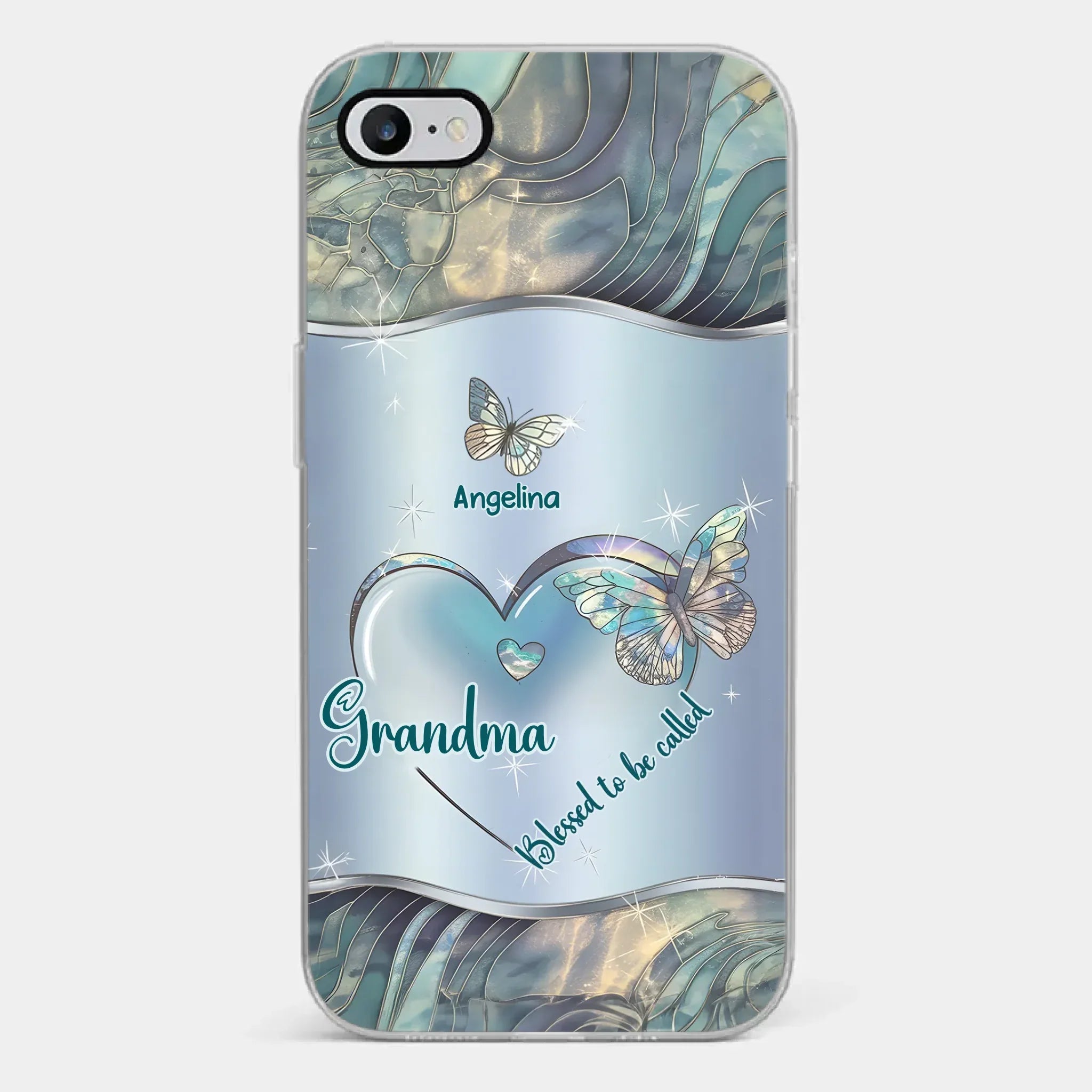 Blessed To Be Called A Grandma - Family Personalized Custom Clear Phone Case - Gift For Mom, Grandma