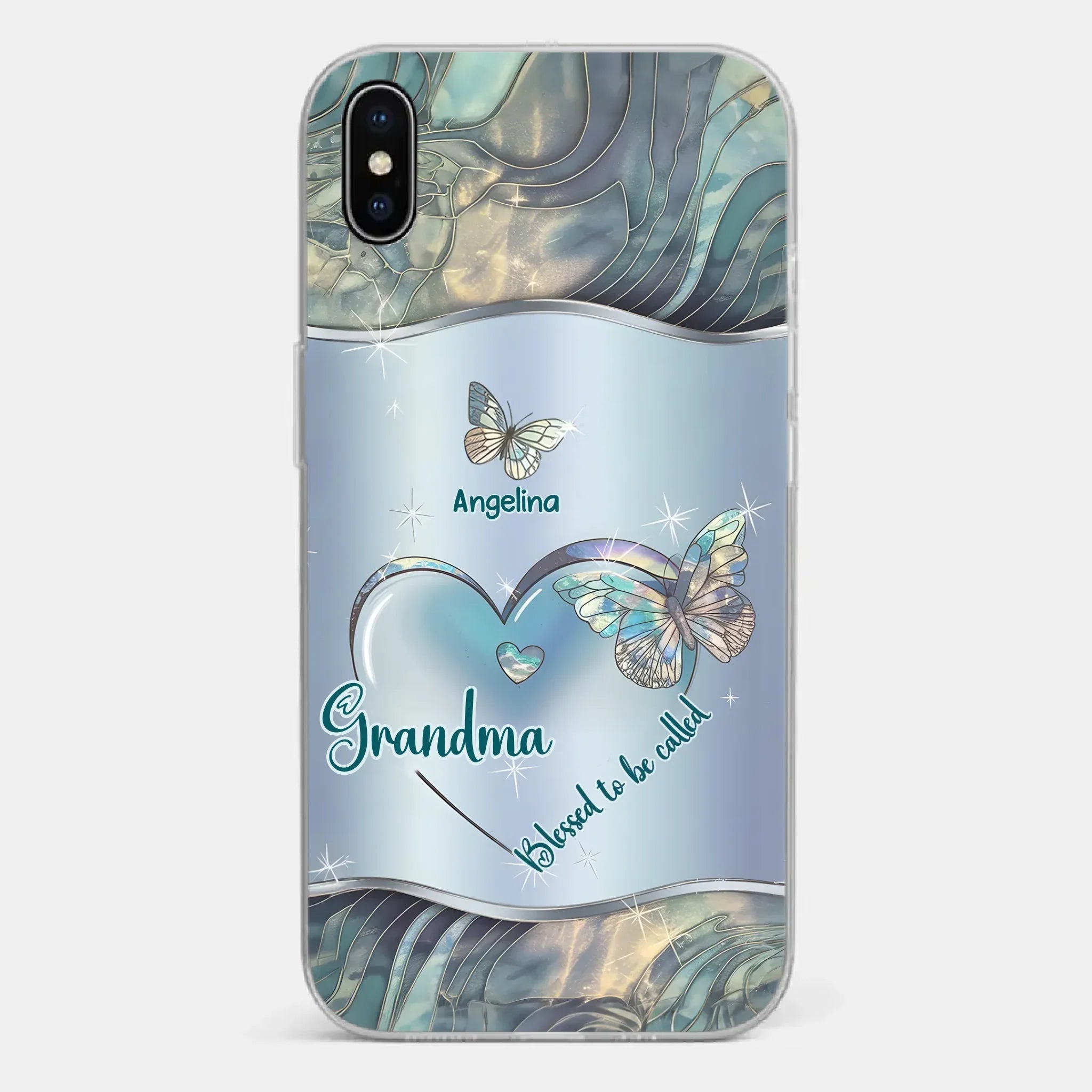 Blessed To Be Called A Grandma - Family Personalized Custom Clear Phone Case - Gift For Mom, Grandma