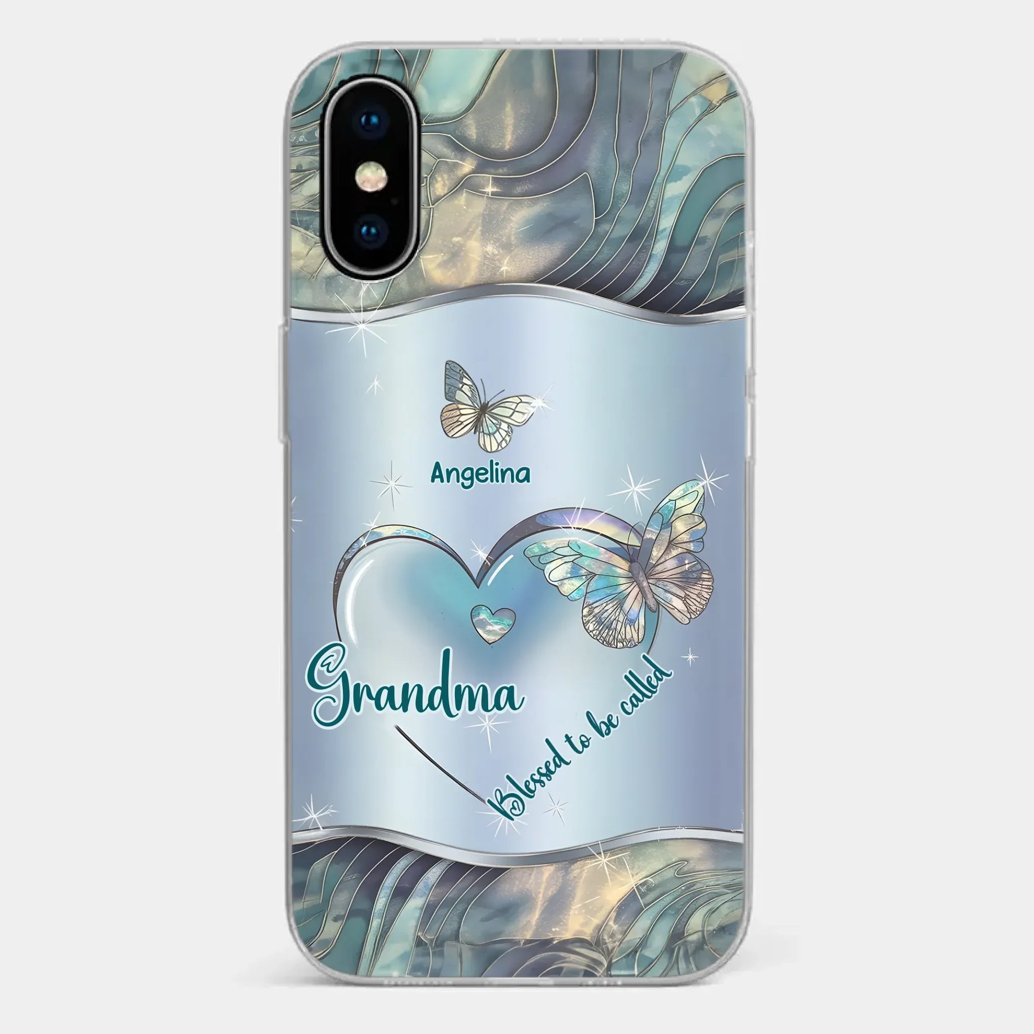 Blessed To Be Called A Grandma - Family Personalized Custom Clear Phone Case - Gift For Mom, Grandma