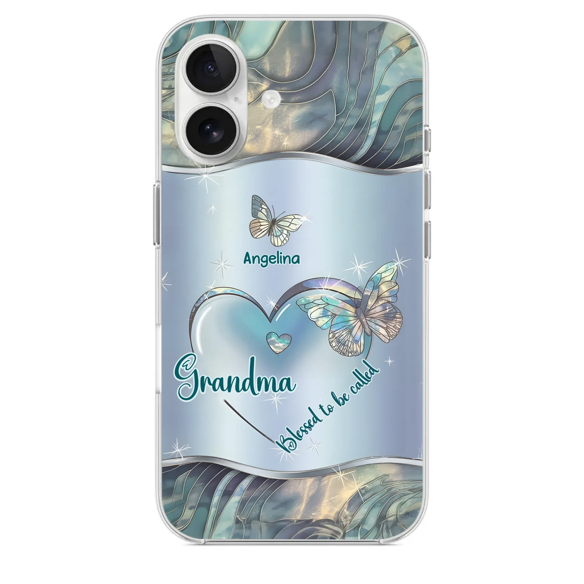 Blessed To Be Called A Grandma - Family Personalized Custom Clear Phone Case - Gift For Mom, Grandma