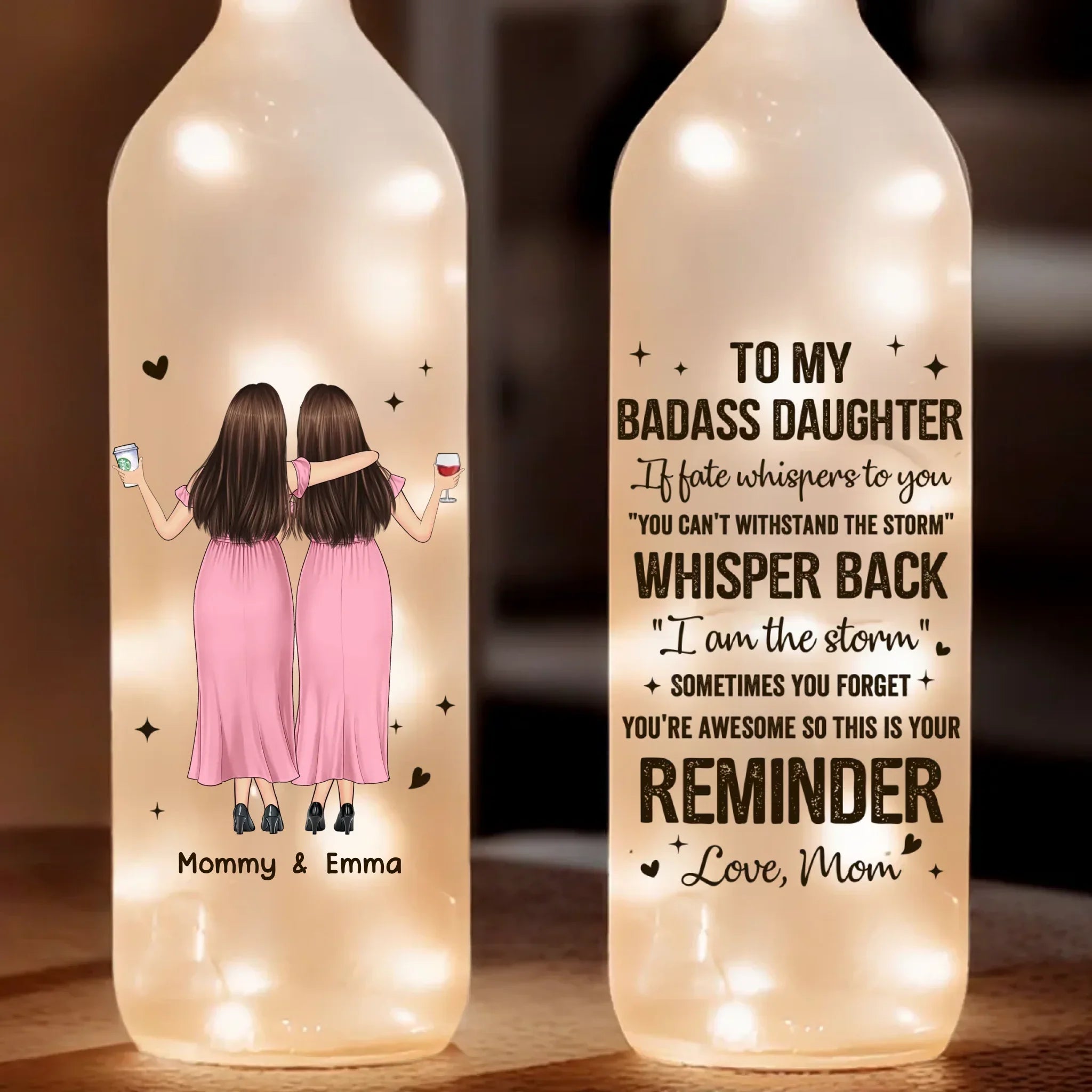 I’ll Always Remind You - Family Personalized Custom Bottle Lamp - Gift For Mom, Daughter