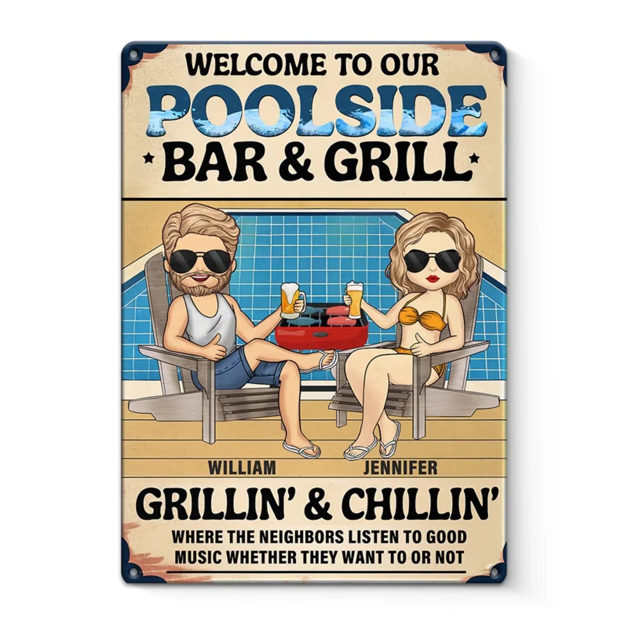 Perfect For Adding A Personal Touch To Your Space - Couple Personalized Custom Home Decor Metal Sign - Gift For Yourself, Husband Wife, Best Friends, Family Members