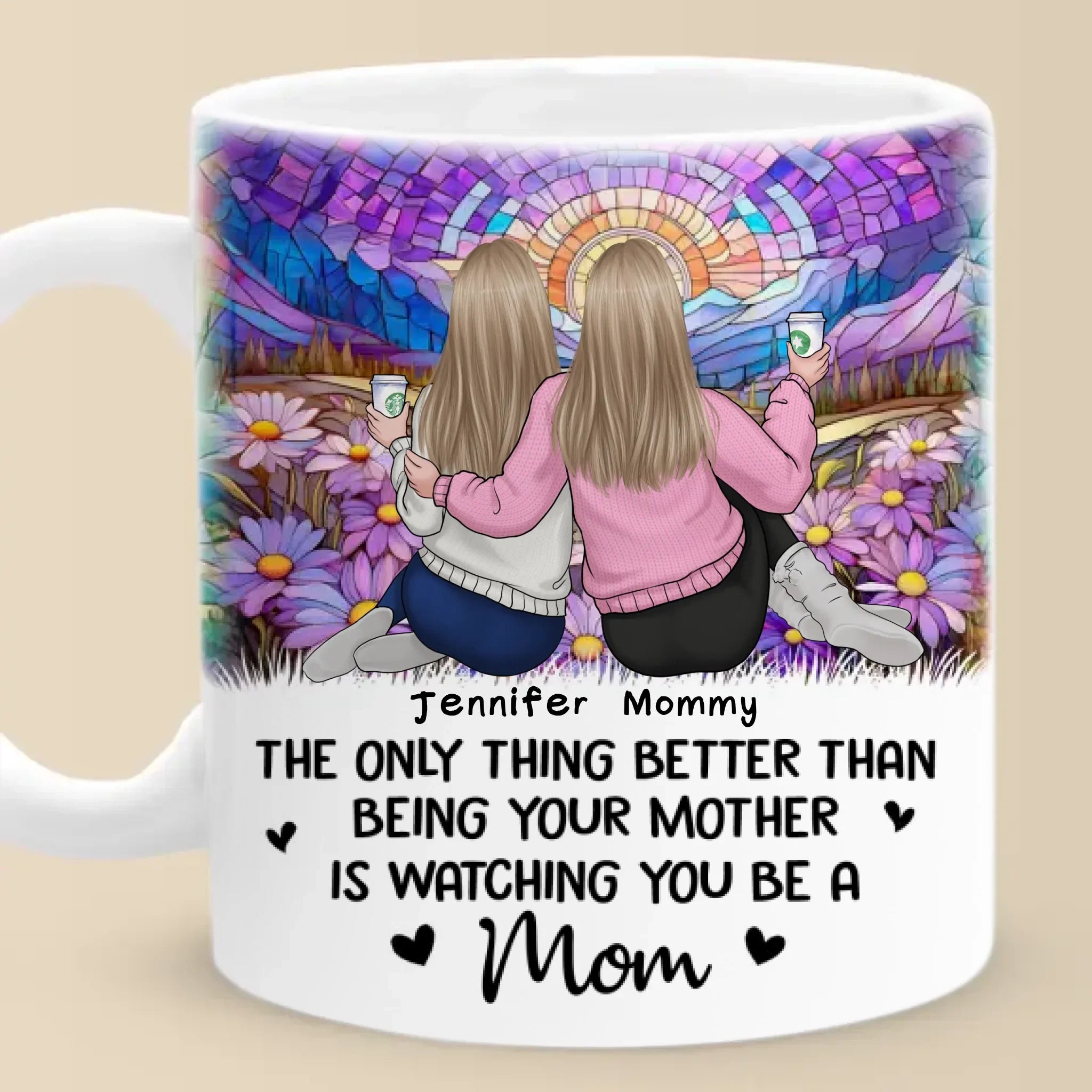 Forever My Baby, Always My Friend - Family Personalized Custom Mug - Mother's Day, Gift For Mom, Daughter