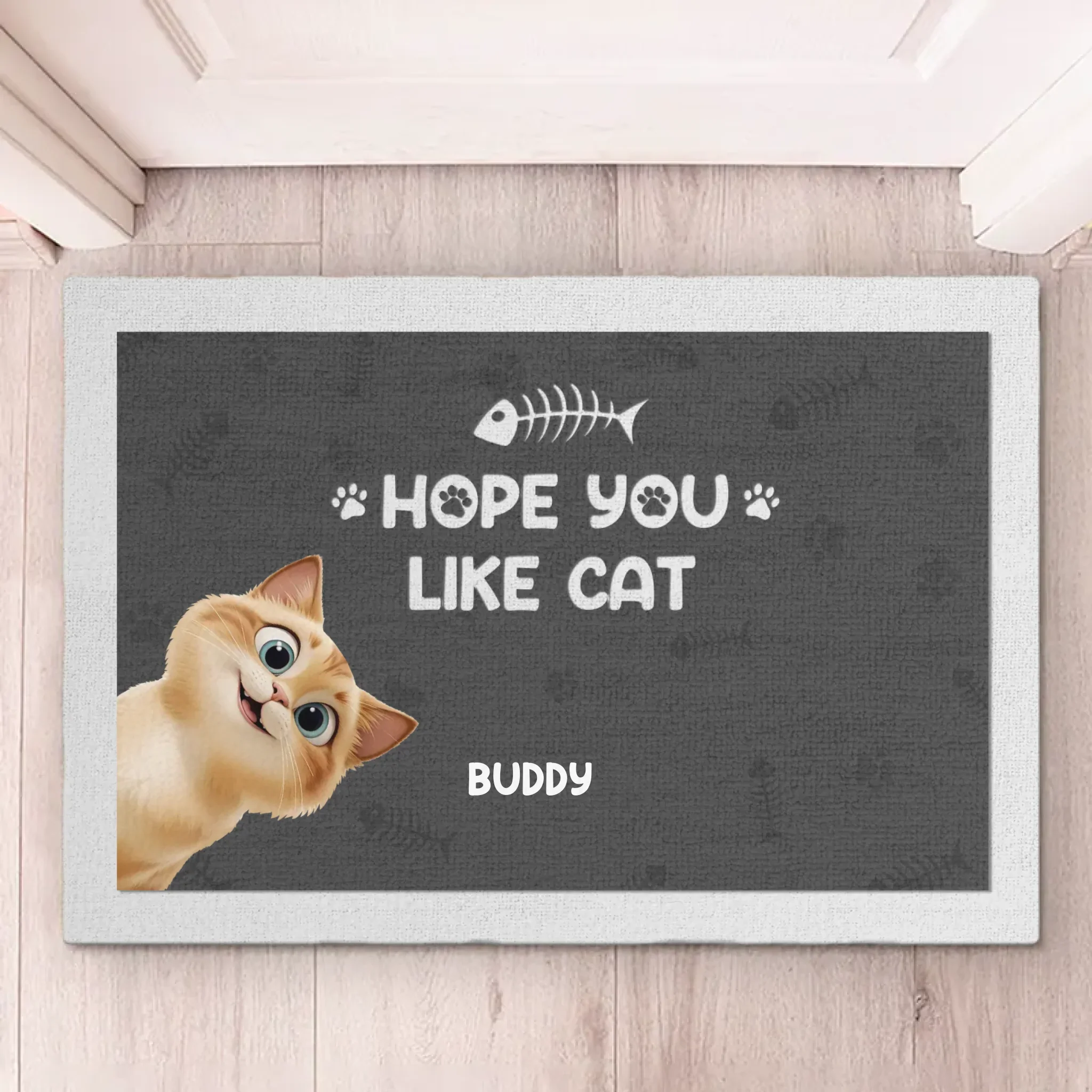 Hope You Adore Furry Friends - Cat Personalized Custom Home Decor Decorative Mat - House Warming Gift For Pet Owners, Pet Lovers