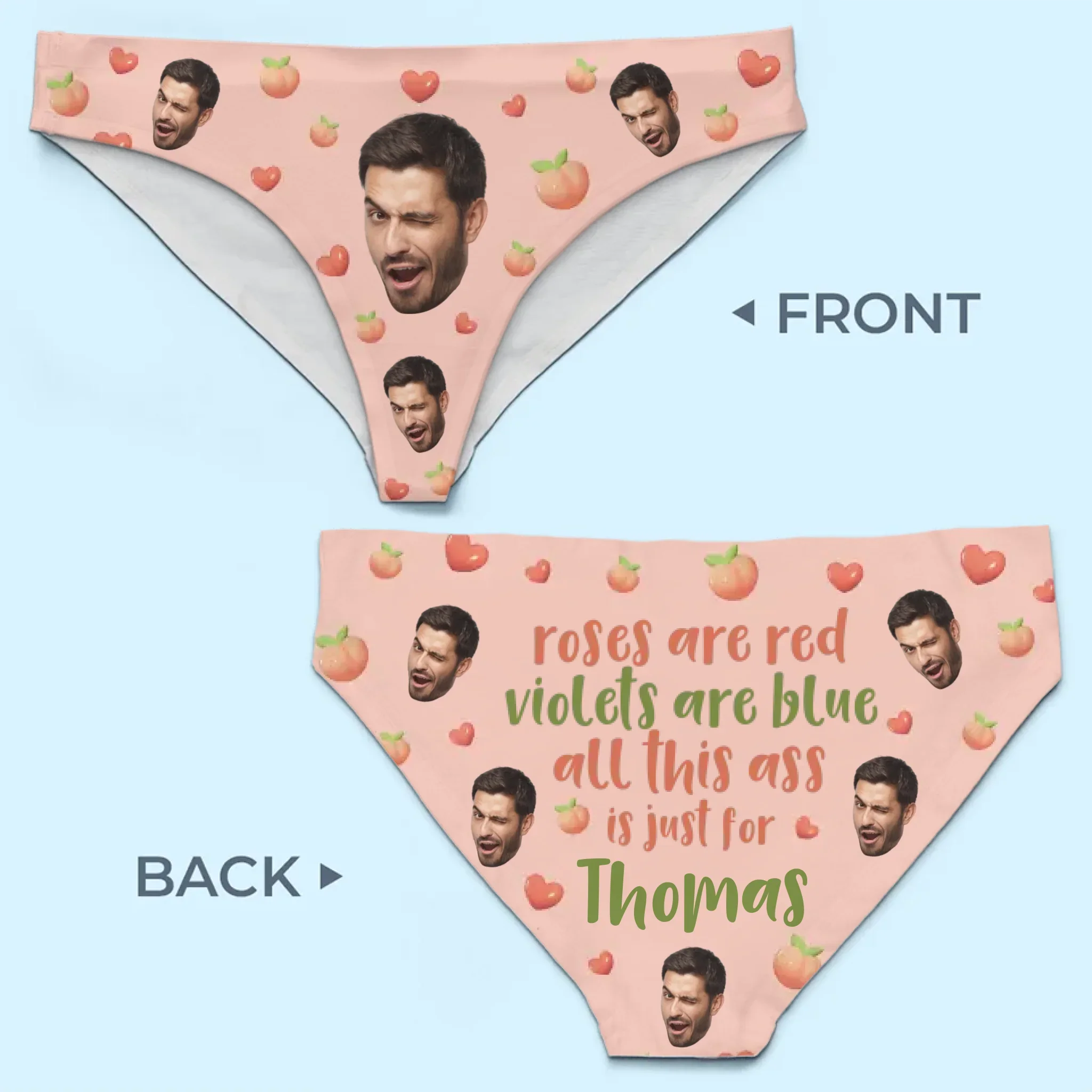 Custom Photo Property Of My Lover’s Hands - Couple Personalized Women Briefs - Gift For Husband Wife, Anniversary
