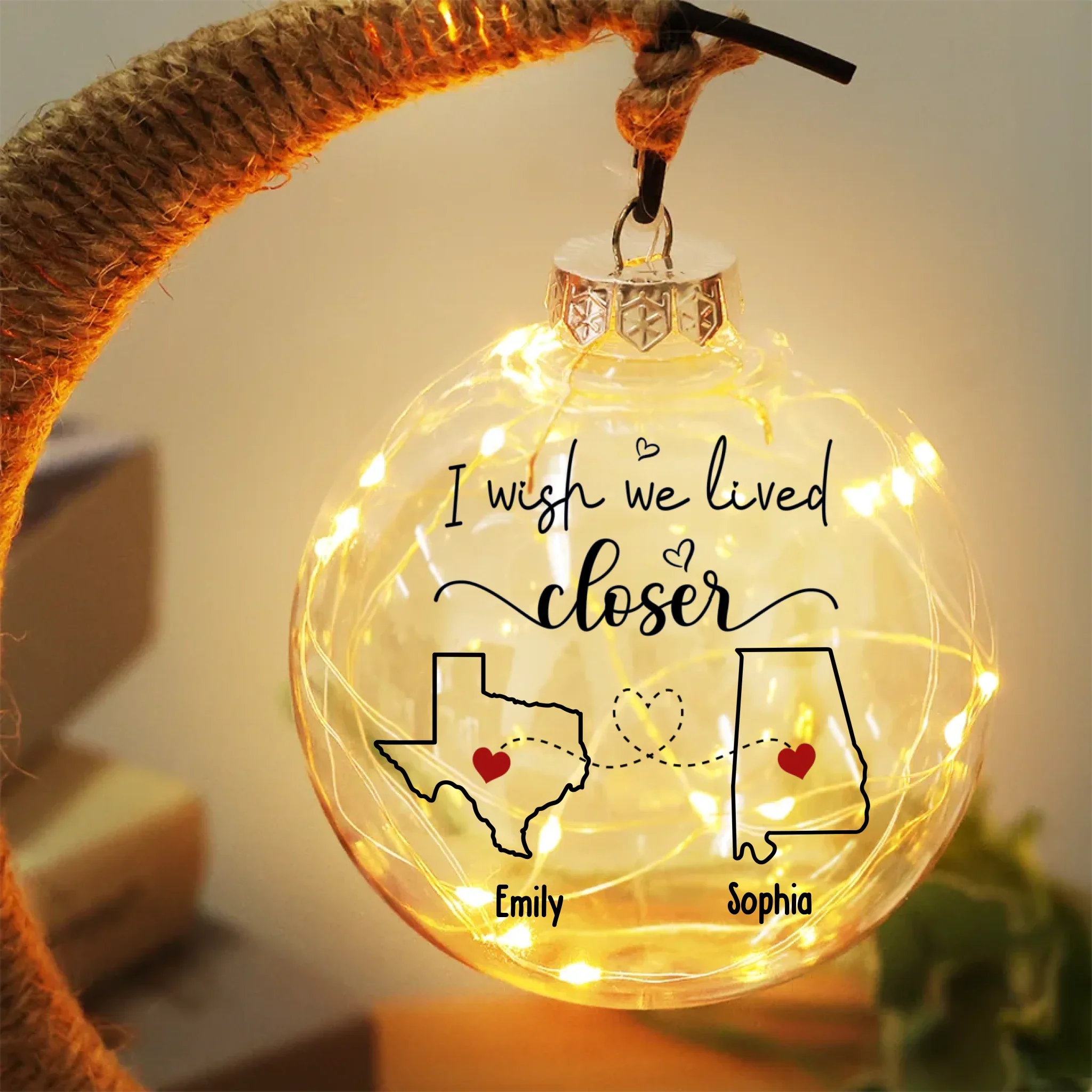 Because Best Friends Make Life So Much Brighter - Bestie Personalized Custom Moon Lamp Light - Gift For Best Friends, BFF, Sisters