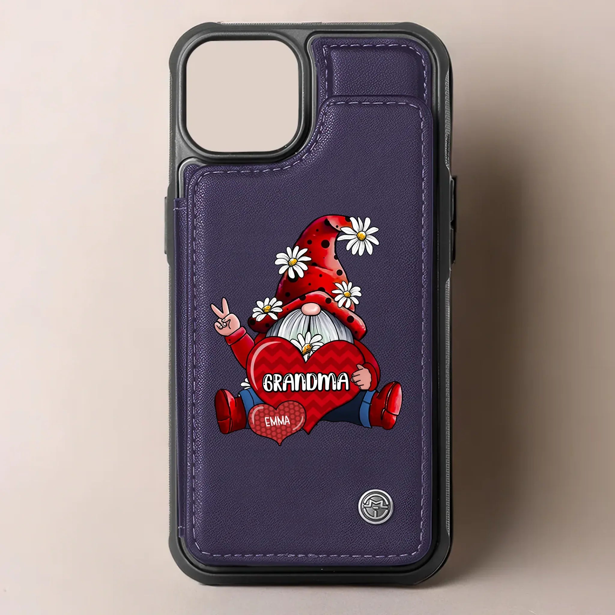 Love Grows Best In A Happy Family - Family Personalized Custom Leather Flip Wallet Phone Case - Mother's Day Gift For Mom, Grandma