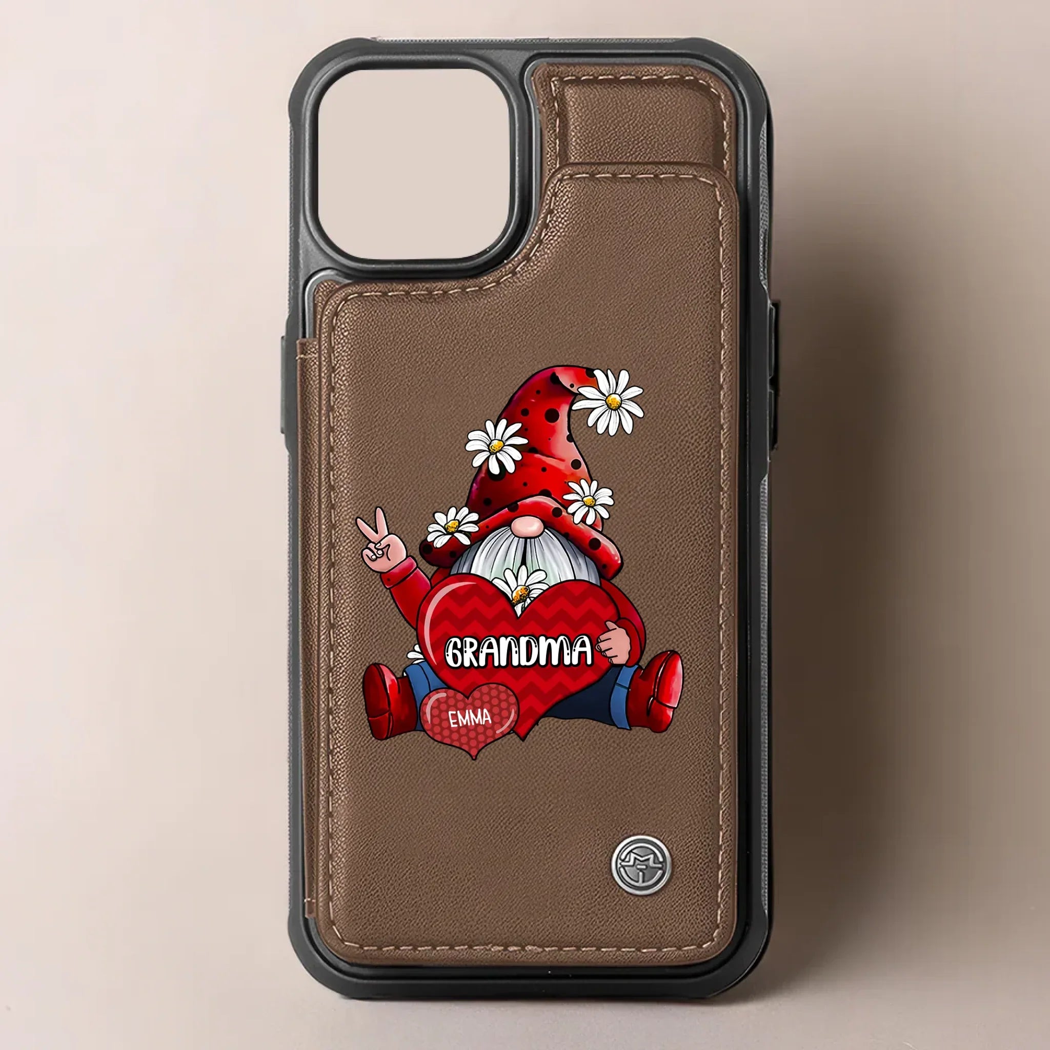 Love Grows Best In A Happy Family - Family Personalized Custom Leather Flip Wallet Phone Case - Mother's Day Gift For Mom, Grandma