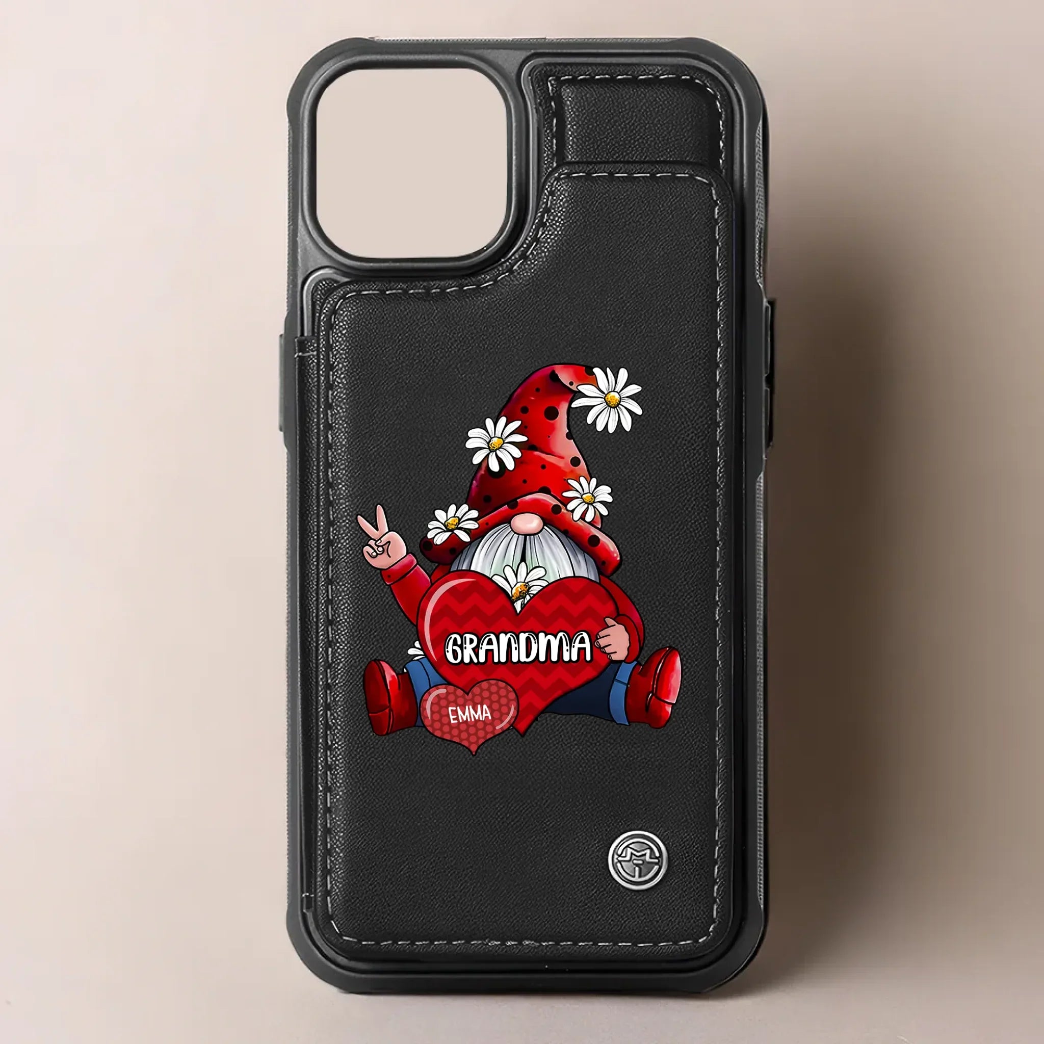 Love Grows Best In A Happy Family - Family Personalized Custom Leather Flip Wallet Phone Case - Mother's Day Gift For Mom, Grandma