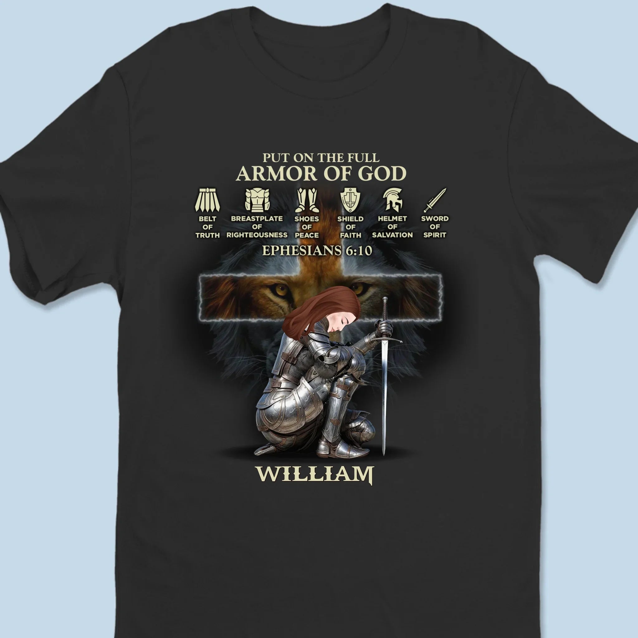 Armor Of God - Family Personalized Custom Unisex T-shirt, Premium T-shirt, Hoodie - Gift For Yourself, Best Friends, Siblings, Family Members
