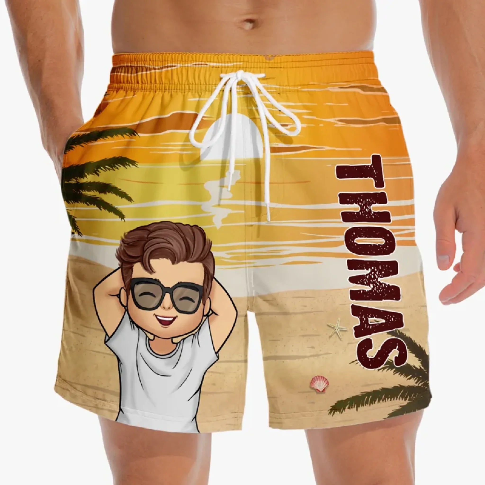 Summer Love, Endless Adventure - Funny Personalized Custom Tropical Hawaiian Aloha Men Beach Shorts - Summer Vacation Gift For Husband Wife, Anniversary