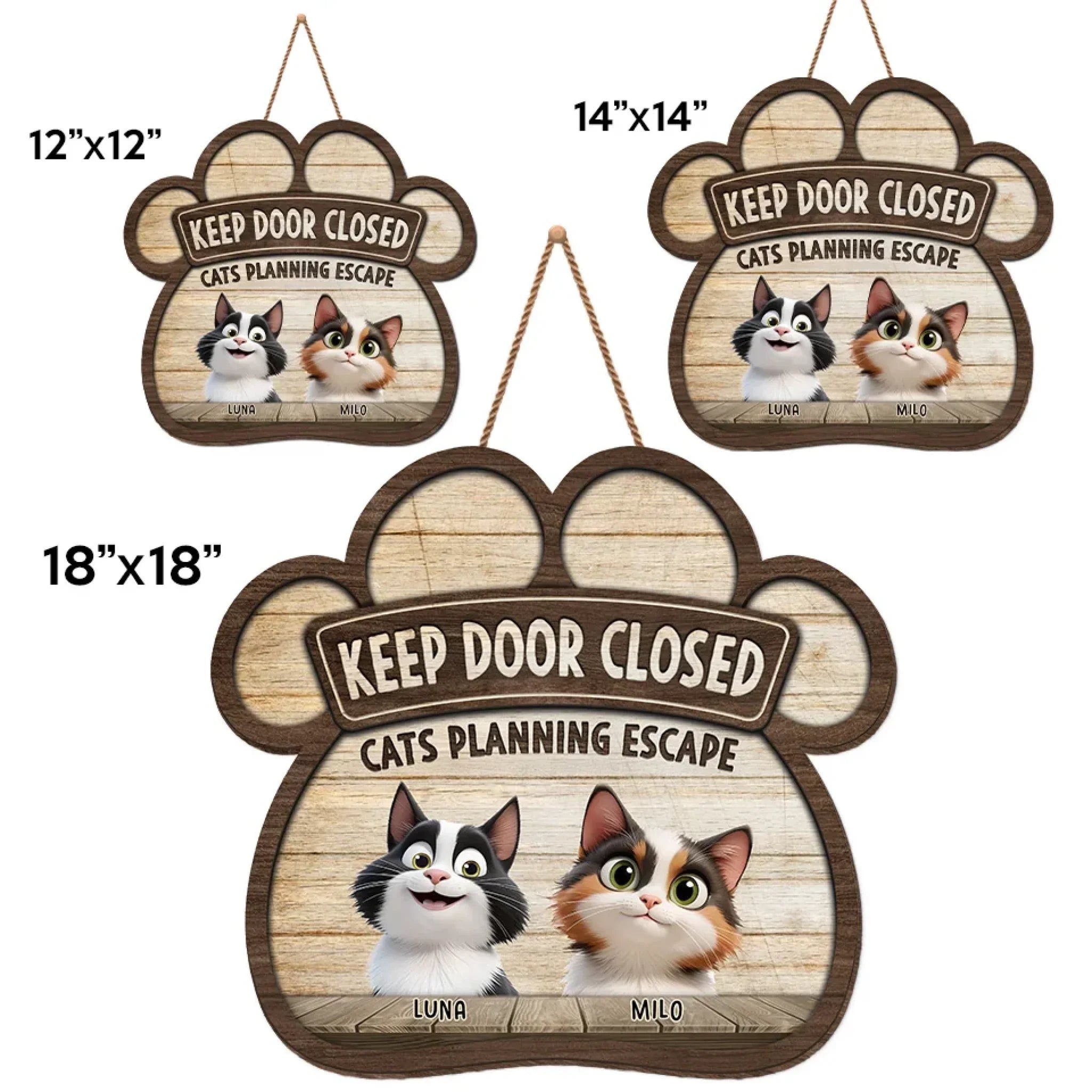 Freedom Is Just A Leap Away - Cat Personalized Custom Home Decor Wood Sign - House Warming Gift For Pet Owners, Pet Lovers