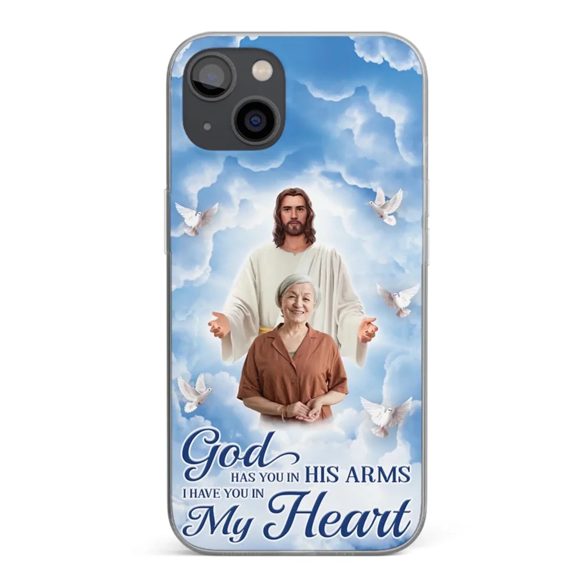 Custom Photo Beautiful As A Bright Shining Star - Memorial Personalized Custom Clear Phone Case - Sympathy Gift For Family Members