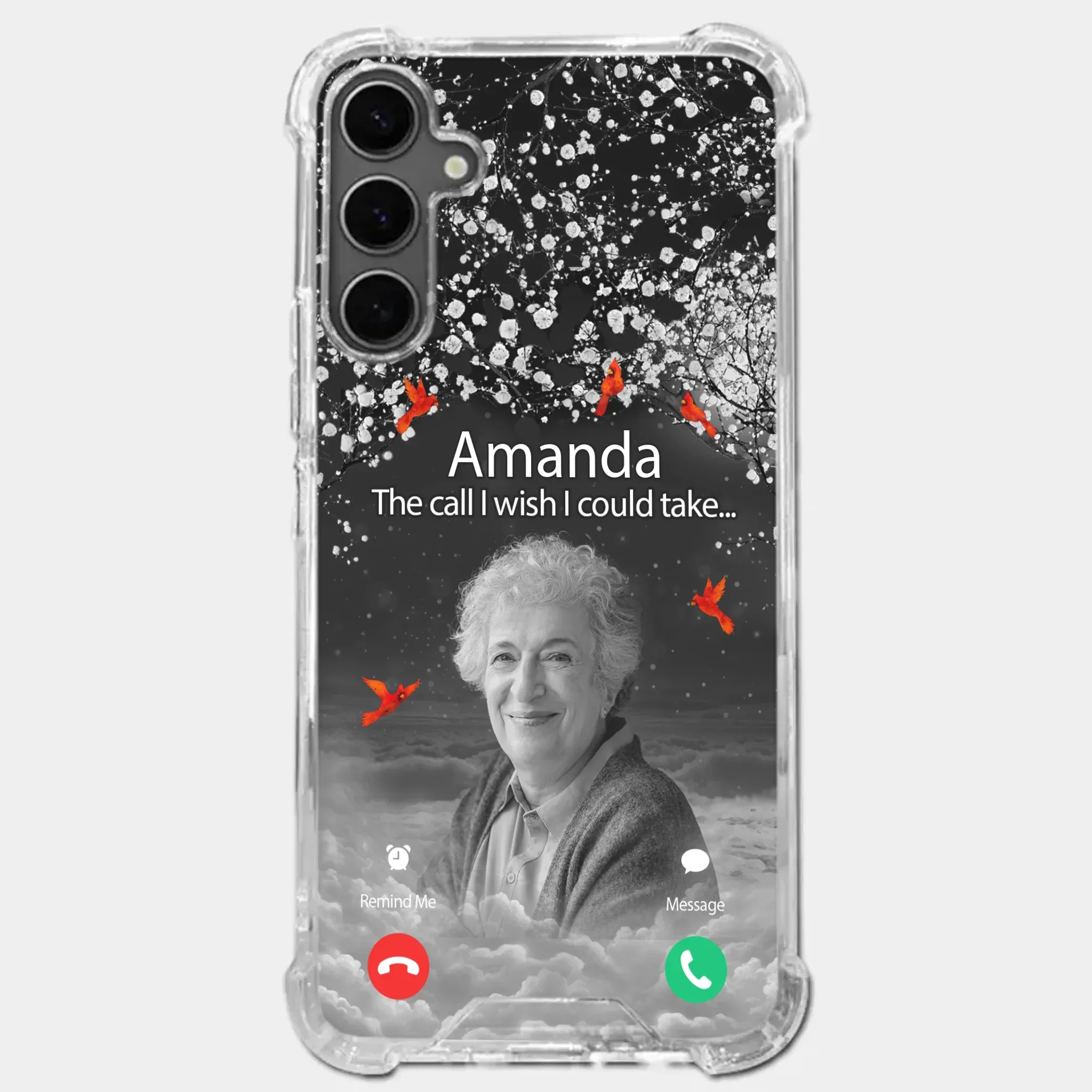 Custom Photo The Call I Wish I Could Take - Memorial Personalized Custom Clear Phone Case - Sympathy Gift For Family Members