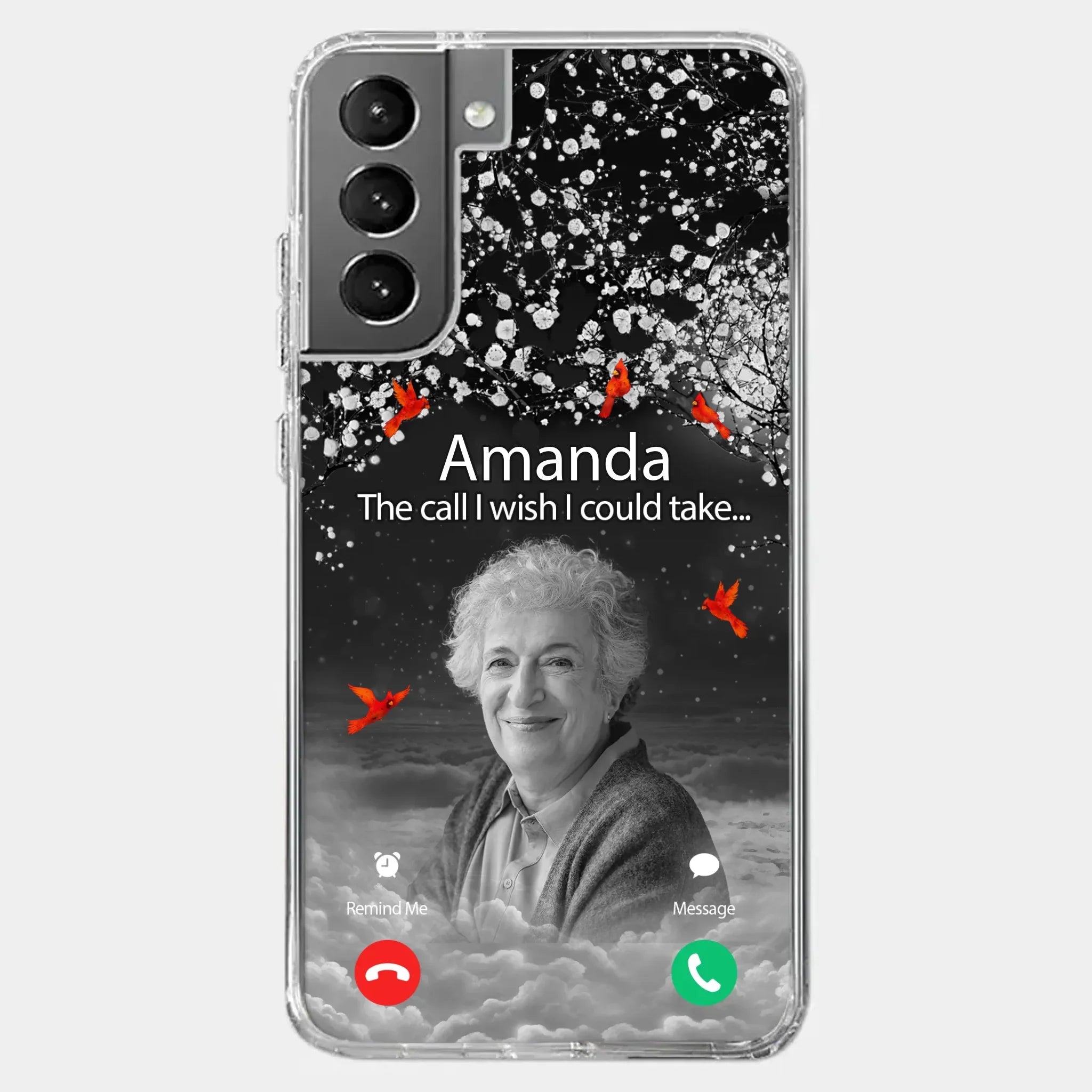 Custom Photo The Call I Wish I Could Take - Memorial Personalized Custom Clear Phone Case - Sympathy Gift For Family Members