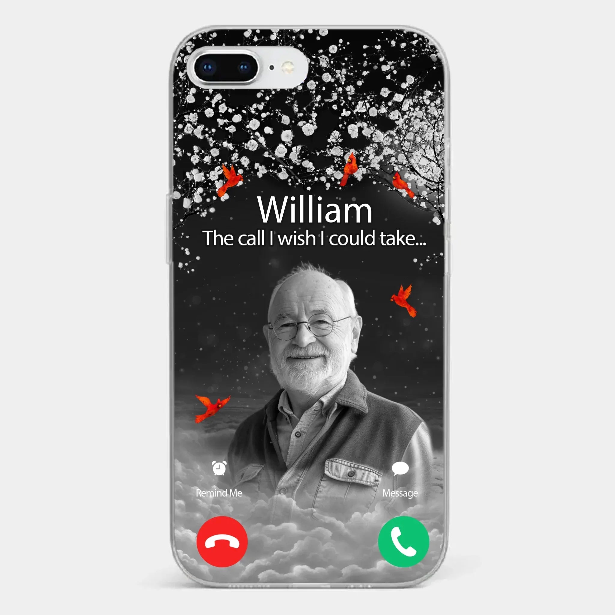 Custom Photo The Call I Wish I Could Take - Memorial Personalized Custom Clear Phone Case - Sympathy Gift For Family Members