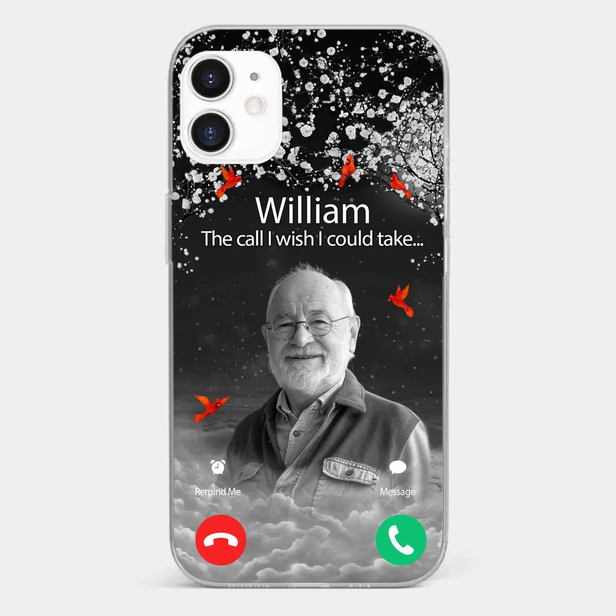 Custom Photo The Call I Wish I Could Take - Memorial Personalized Custom Clear Phone Case - Sympathy Gift For Family Members