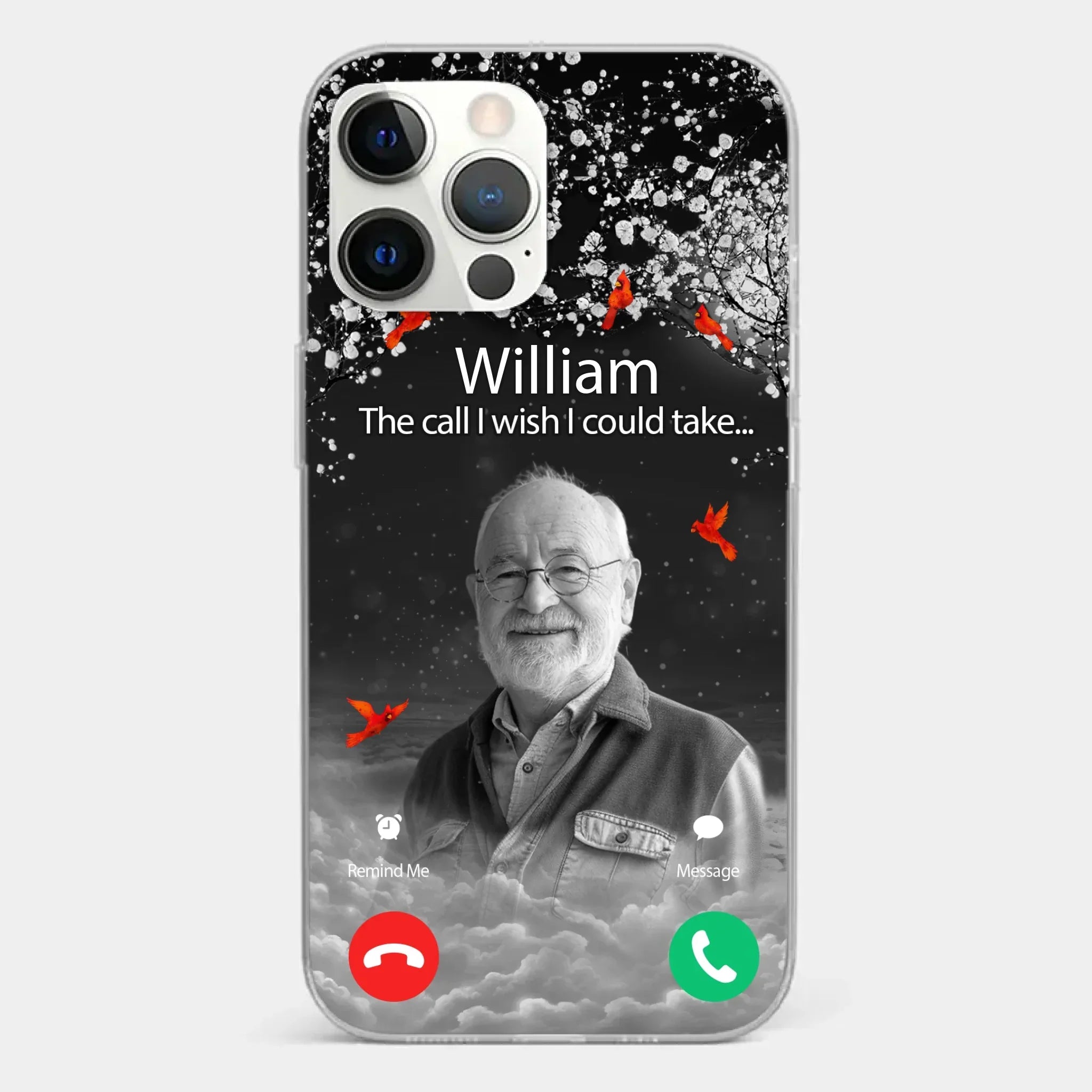 Custom Photo The Call I Wish I Could Take - Memorial Personalized Custom Clear Phone Case - Sympathy Gift For Family Members