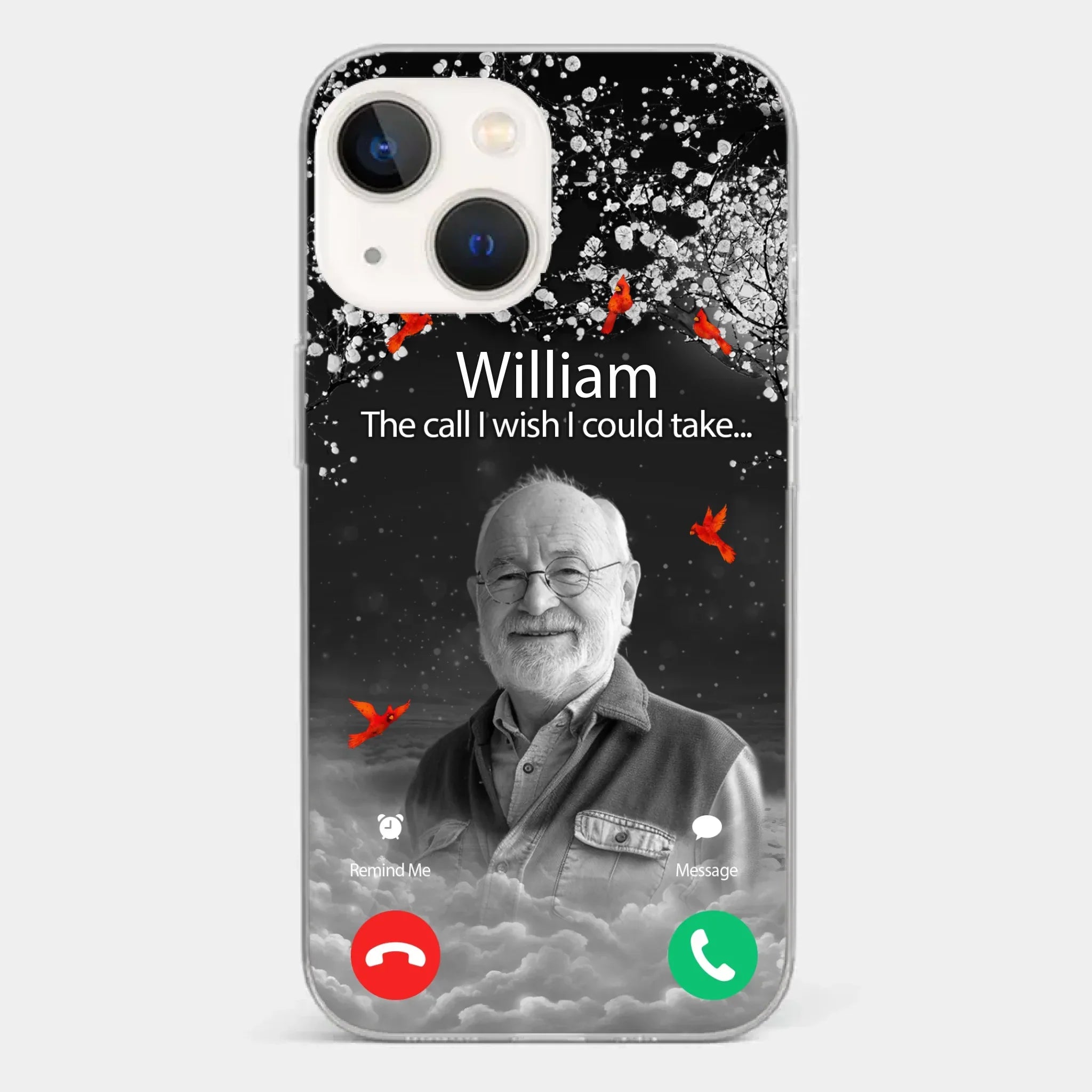 Custom Photo The Call I Wish I Could Take - Memorial Personalized Custom Clear Phone Case - Sympathy Gift For Family Members