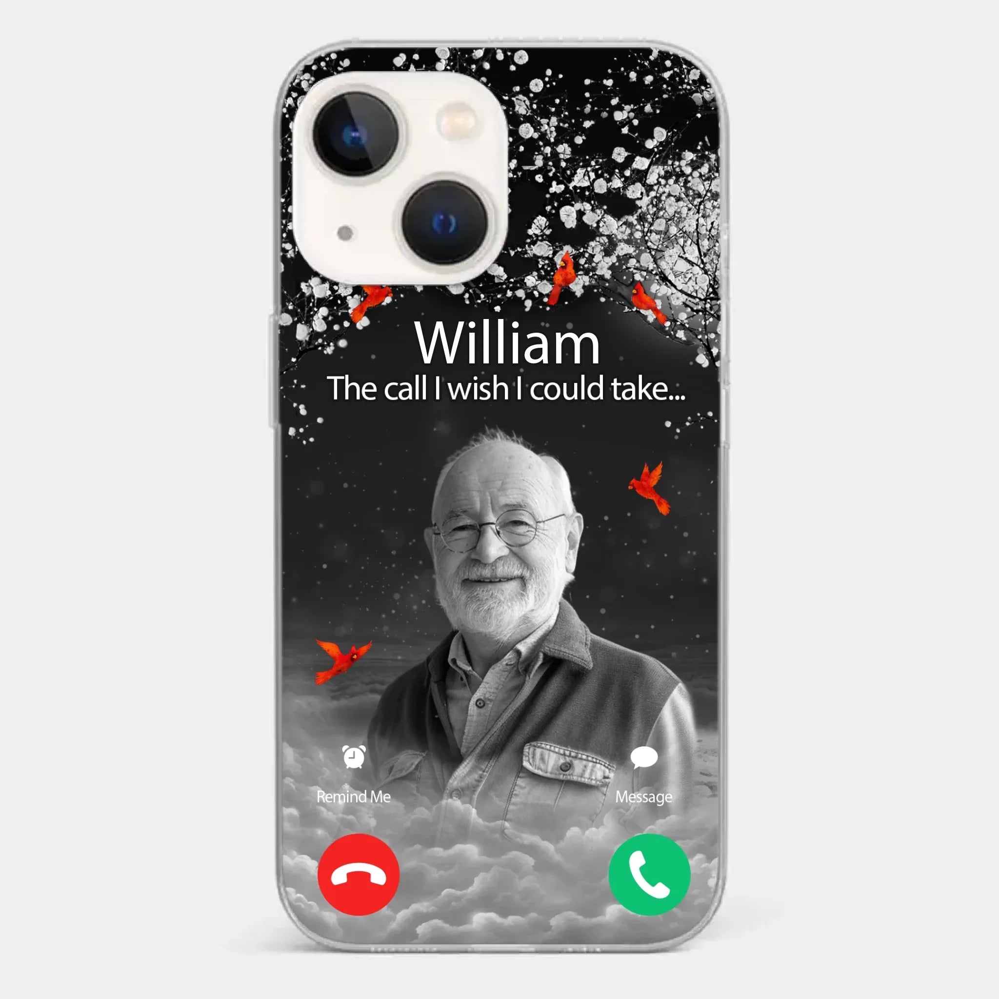 Custom Photo The Call I Wish I Could Take - Memorial Personalized Custom Clear Phone Case - Sympathy Gift For Family Members