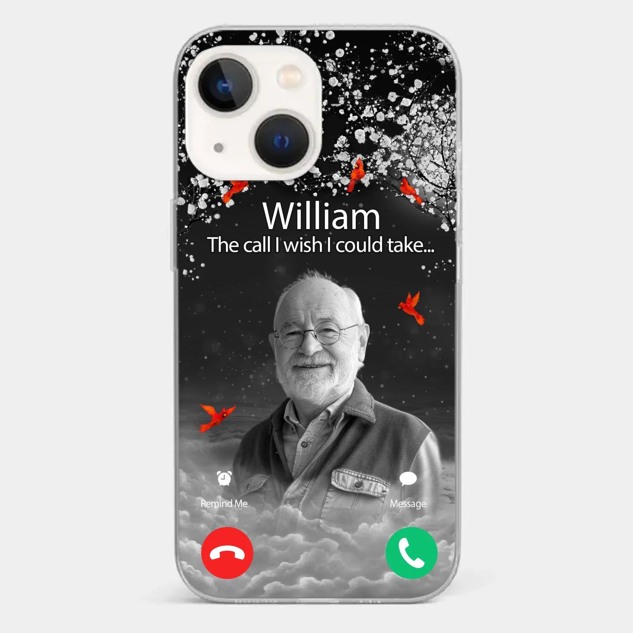 Custom Photo The Call I Wish I Could Take - Memorial Personalized Custom Clear Phone Case - Sympathy Gift For Family Members