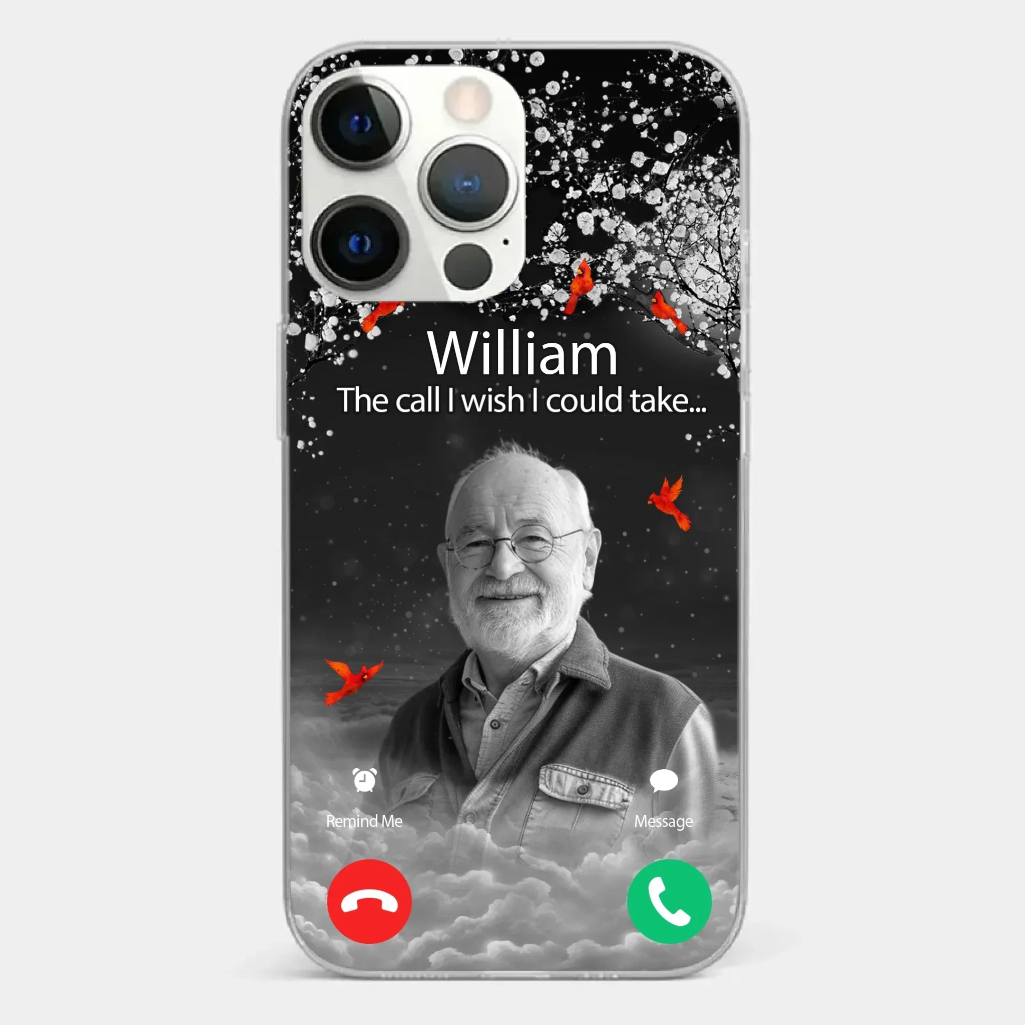 Custom Photo The Call I Wish I Could Take - Memorial Personalized Custom Clear Phone Case - Sympathy Gift For Family Members