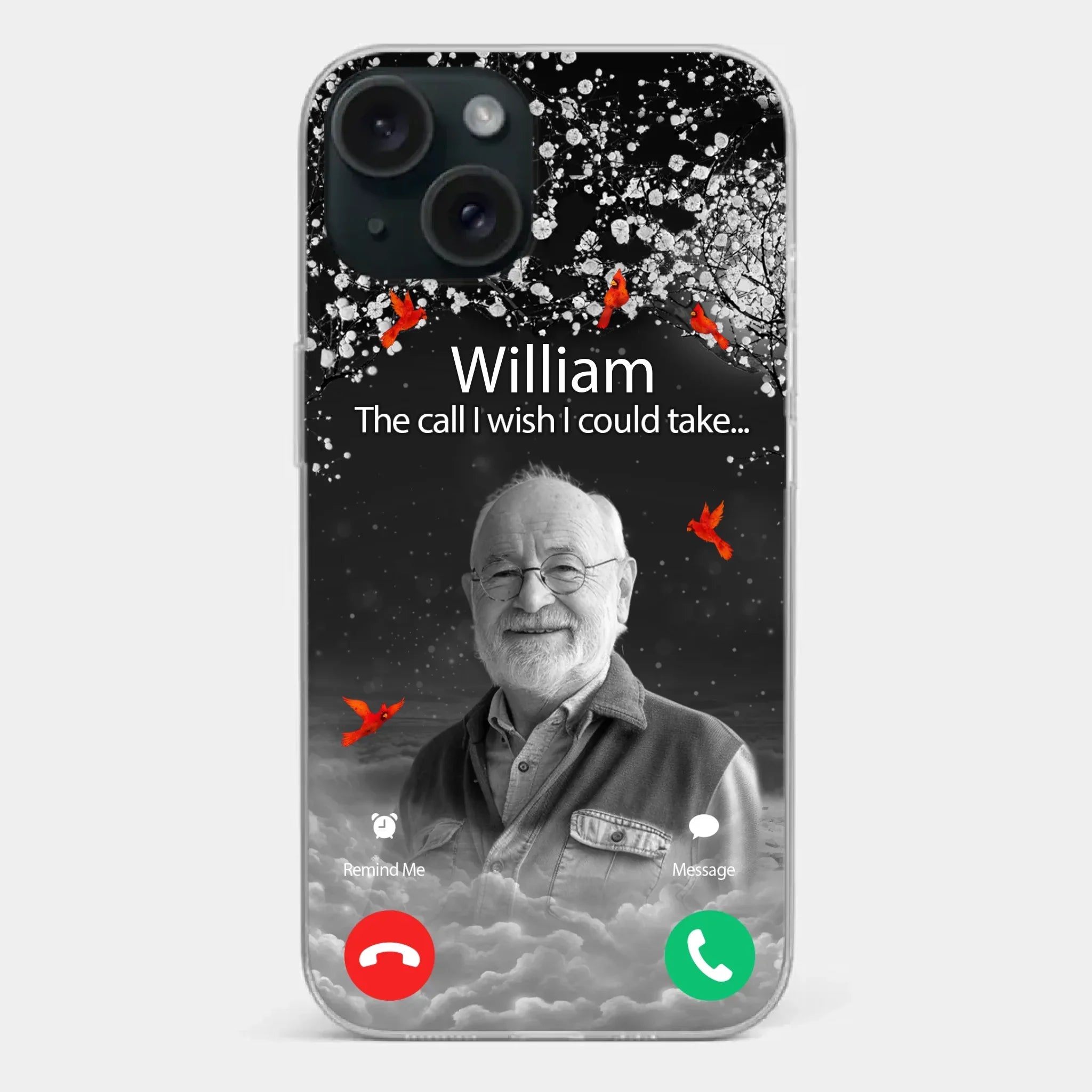 Custom Photo The Call I Wish I Could Take - Memorial Personalized Custom Clear Phone Case - Sympathy Gift For Family Members
