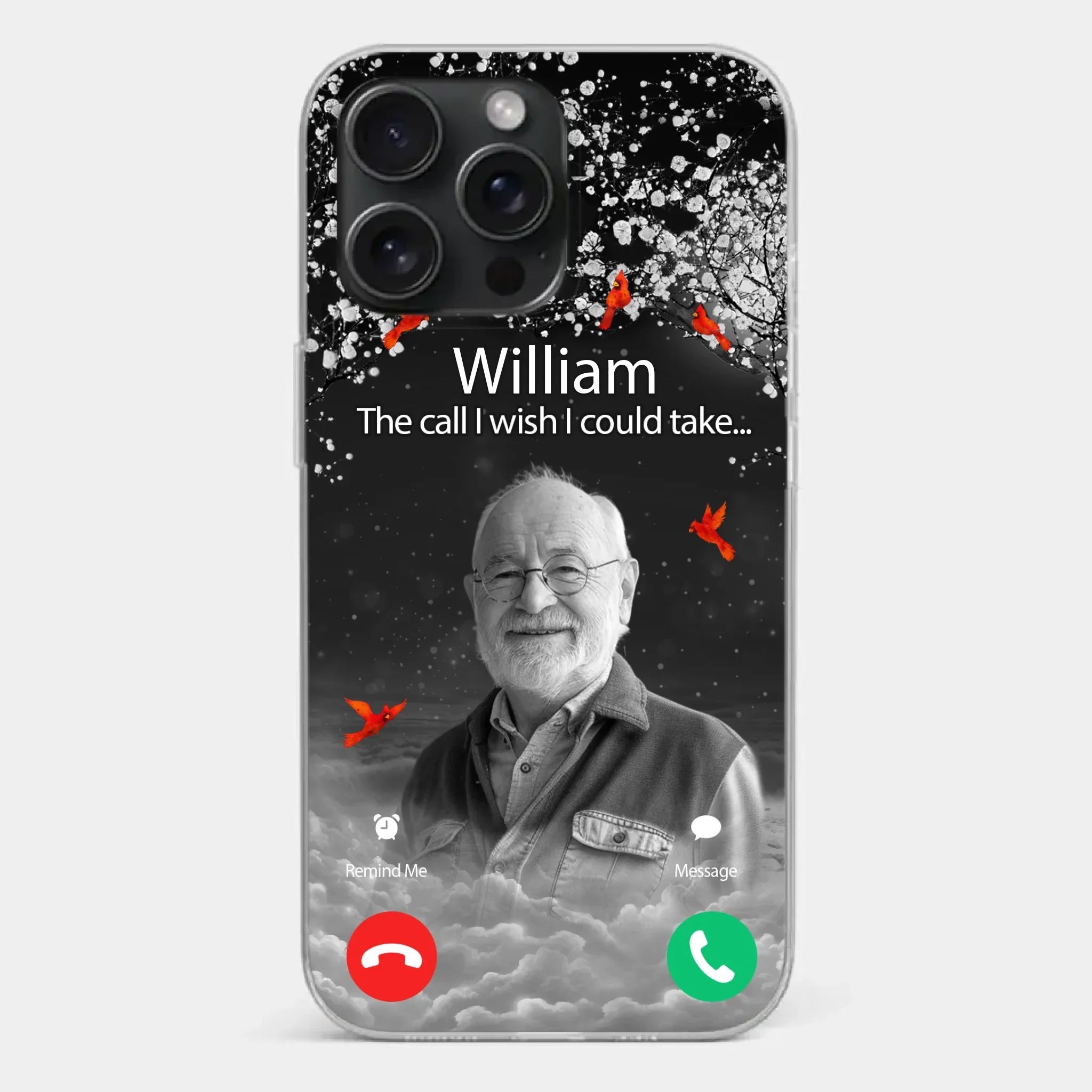 Custom Photo The Call I Wish I Could Take - Memorial Personalized Custom Clear Phone Case - Sympathy Gift For Family Members