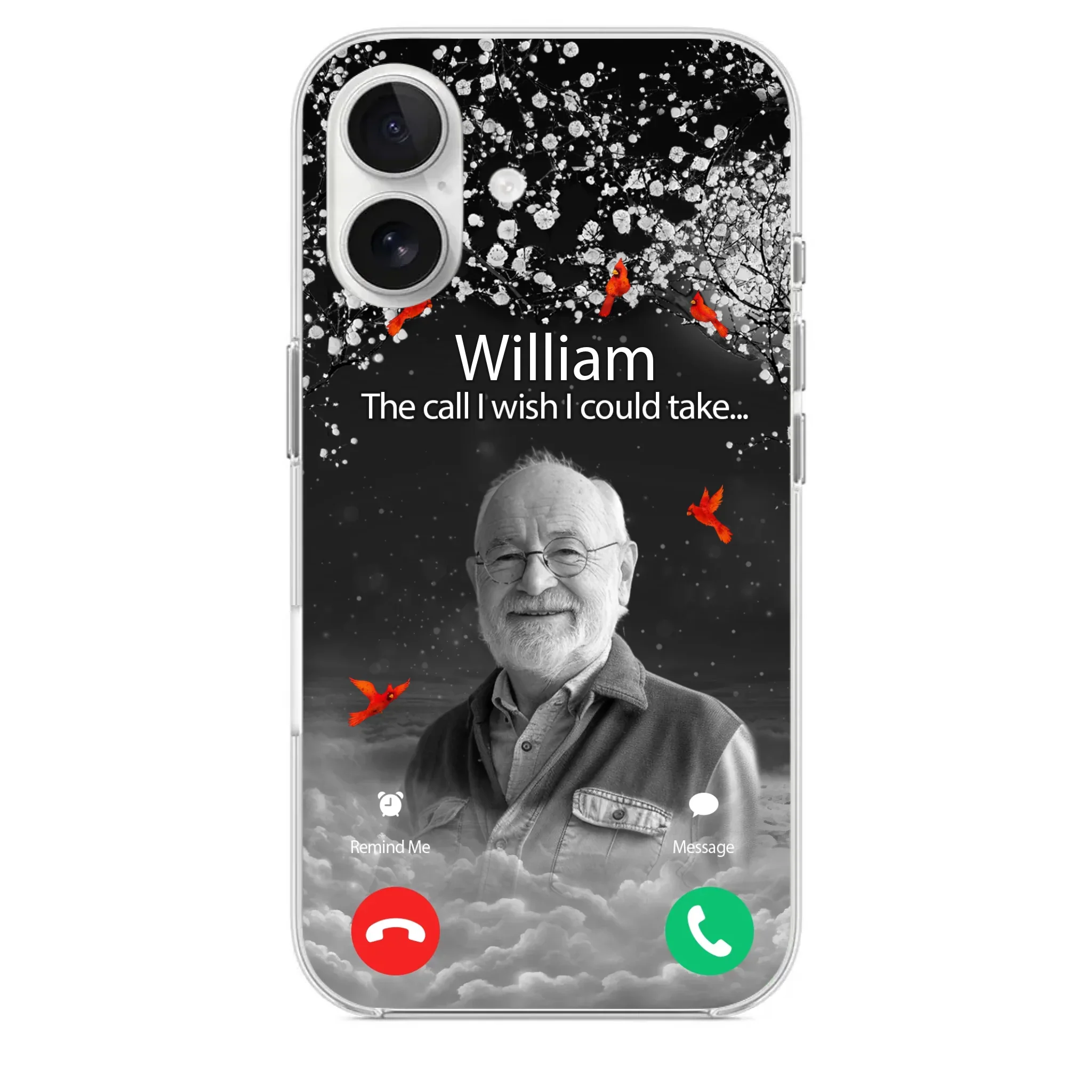 Custom Photo The Call I Wish I Could Take - Memorial Personalized Custom Clear Phone Case - Sympathy Gift For Family Members
