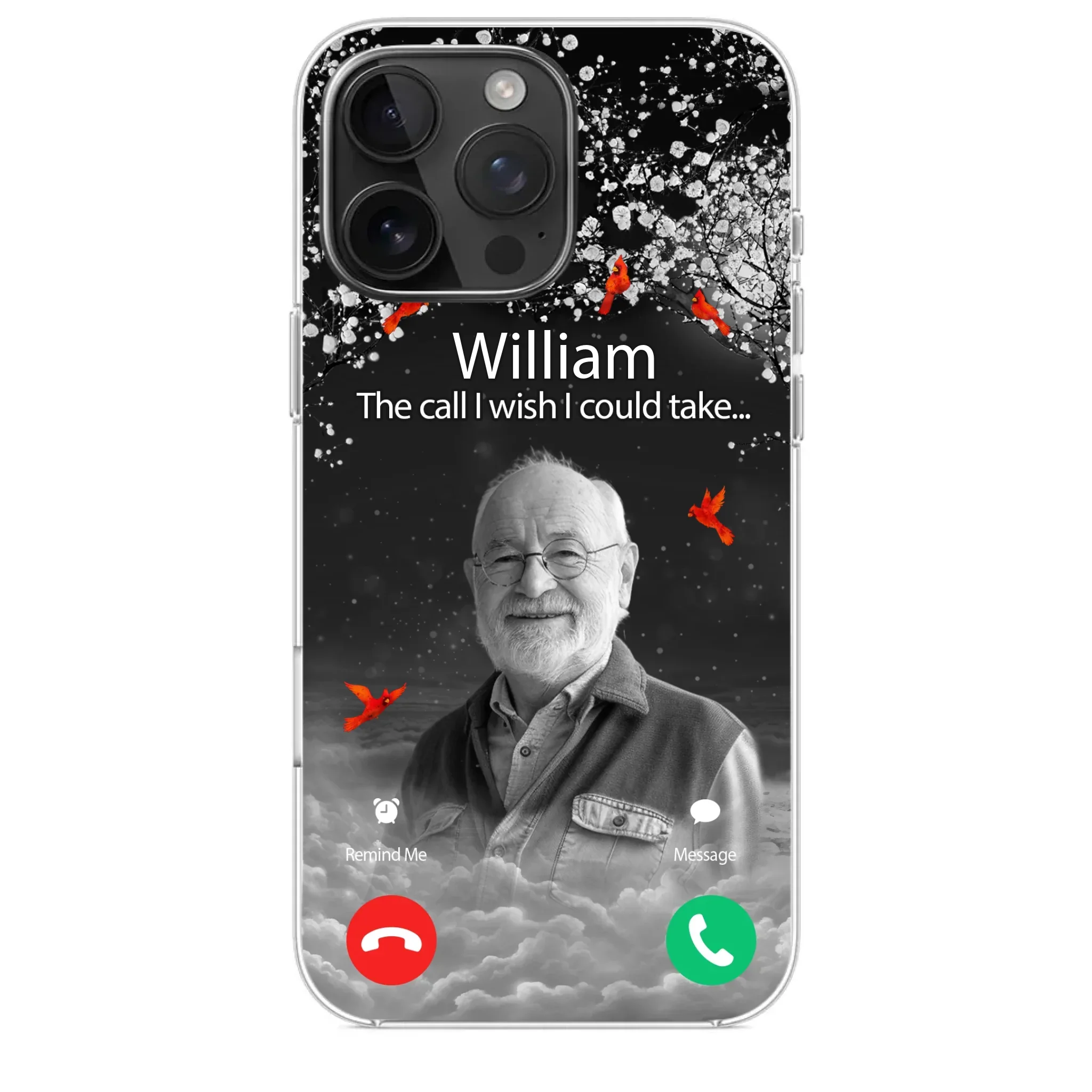 Custom Photo The Call I Wish I Could Take - Memorial Personalized Custom Clear Phone Case - Sympathy Gift For Family Members
