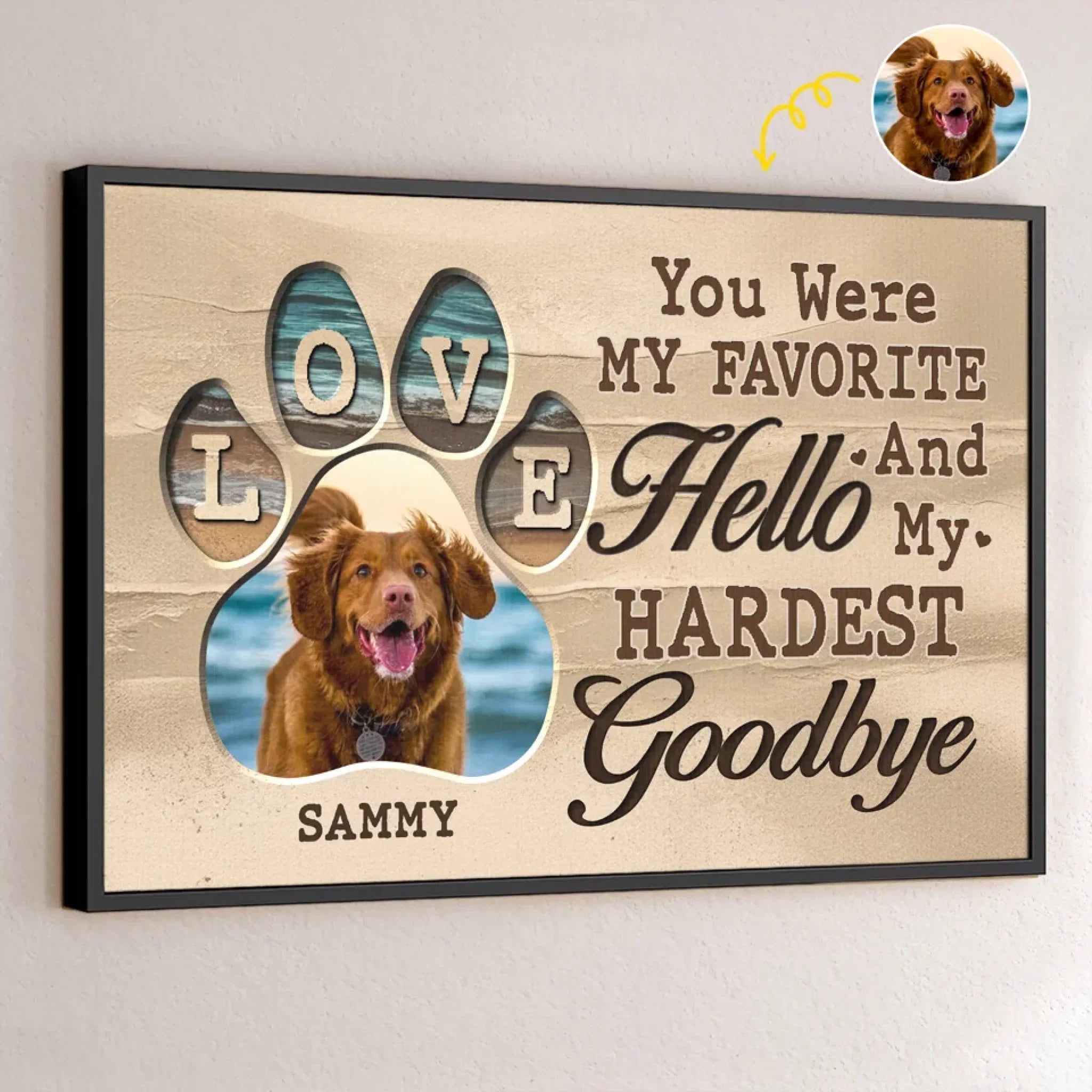 Custom Photo You're Always On My Mind - Memorial Personalized Custom Horizontal Poster - Sympathy Gift For Pet Owners, Pet Lovers
