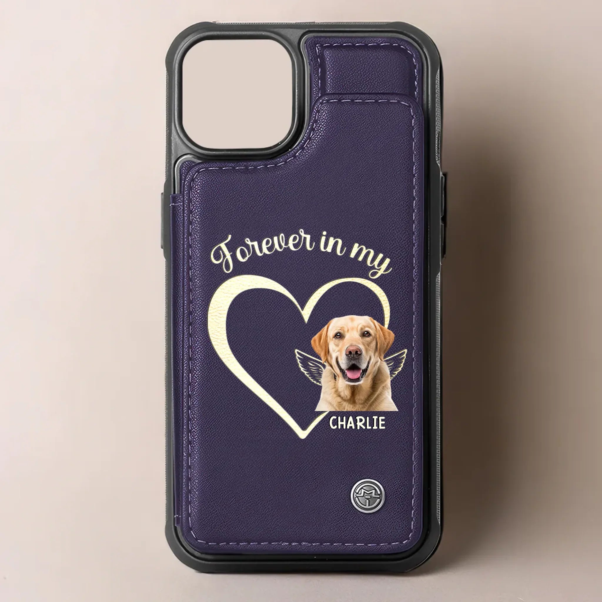 Custom Photo Forever My Companion - Memorial Personalized Custom Leather Flip Wallet Phone Case - Sympathy Gift For Pet Owners, Pet Lovers