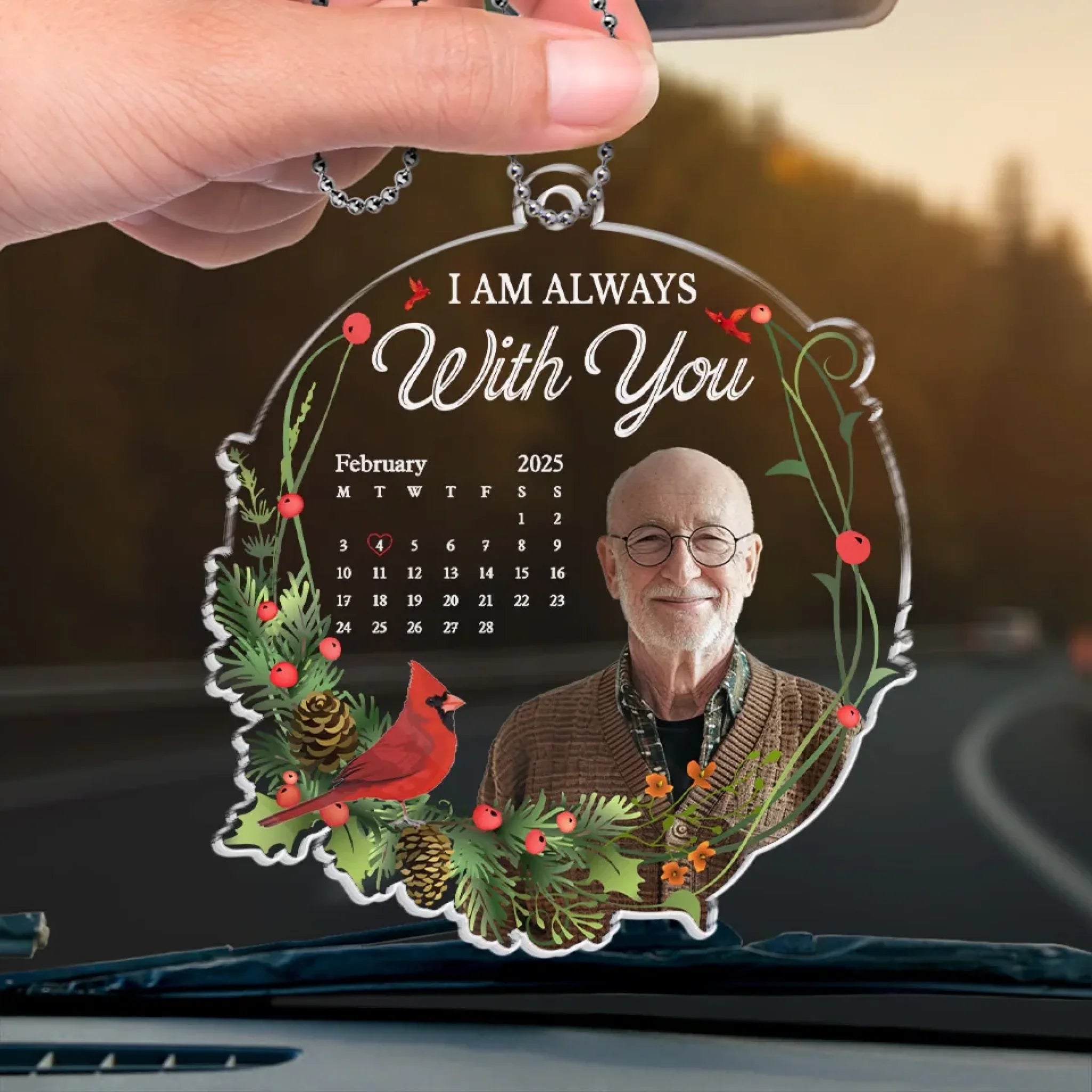 Custom Photo A Heart So Loved Is Never Lost - Memorial Personalized Custom Car Ornament - Acrylic Custom Shaped - Sympathy Gift For Family Members