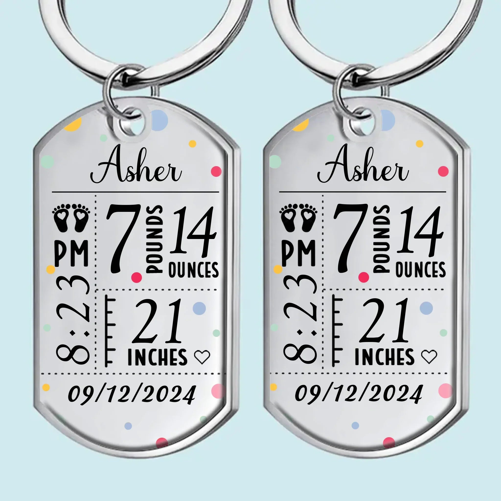 A Tiny Miracle, A Lifetime Of Love - Family Personalized Custom Keychain - Mother's Day, Baby Shower Gift, Gift For First Mom