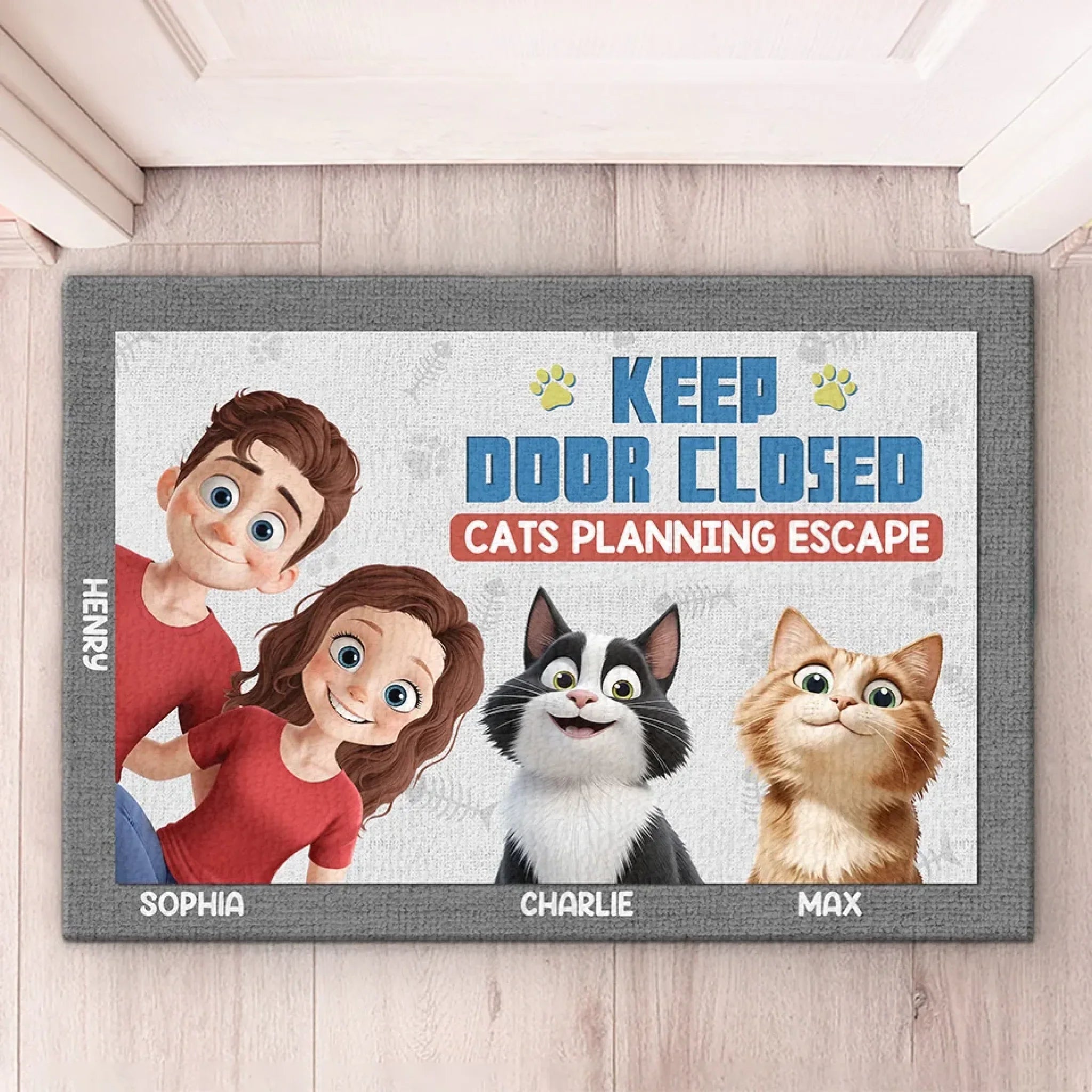 In A World Full Of Chaos, Cats Bring Peace - Cat Personalized Custom Home Decor Decorative Mat - House Warming Gift For Pet Owners, Pet Lovers