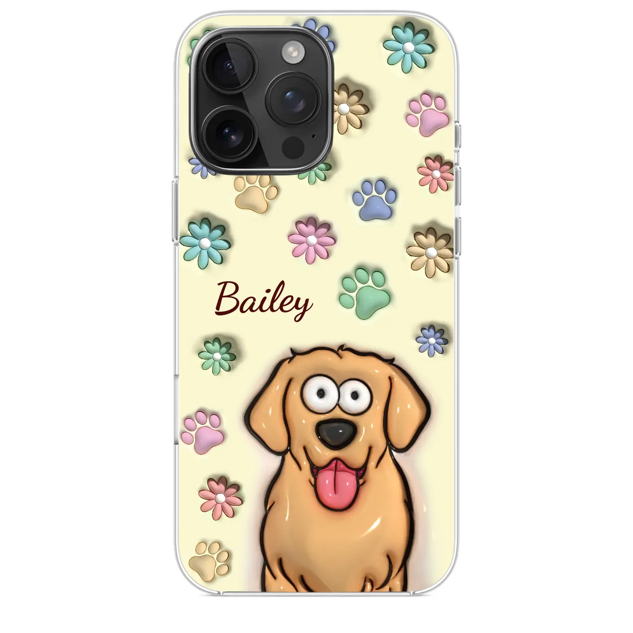 My Pet’s Happiness Is My Daily Mission - Dog & Cat Personalized Custom 3D Inflated Effect Printed Clear Phone Case - Gift For Pet Owners, Pet Lovers