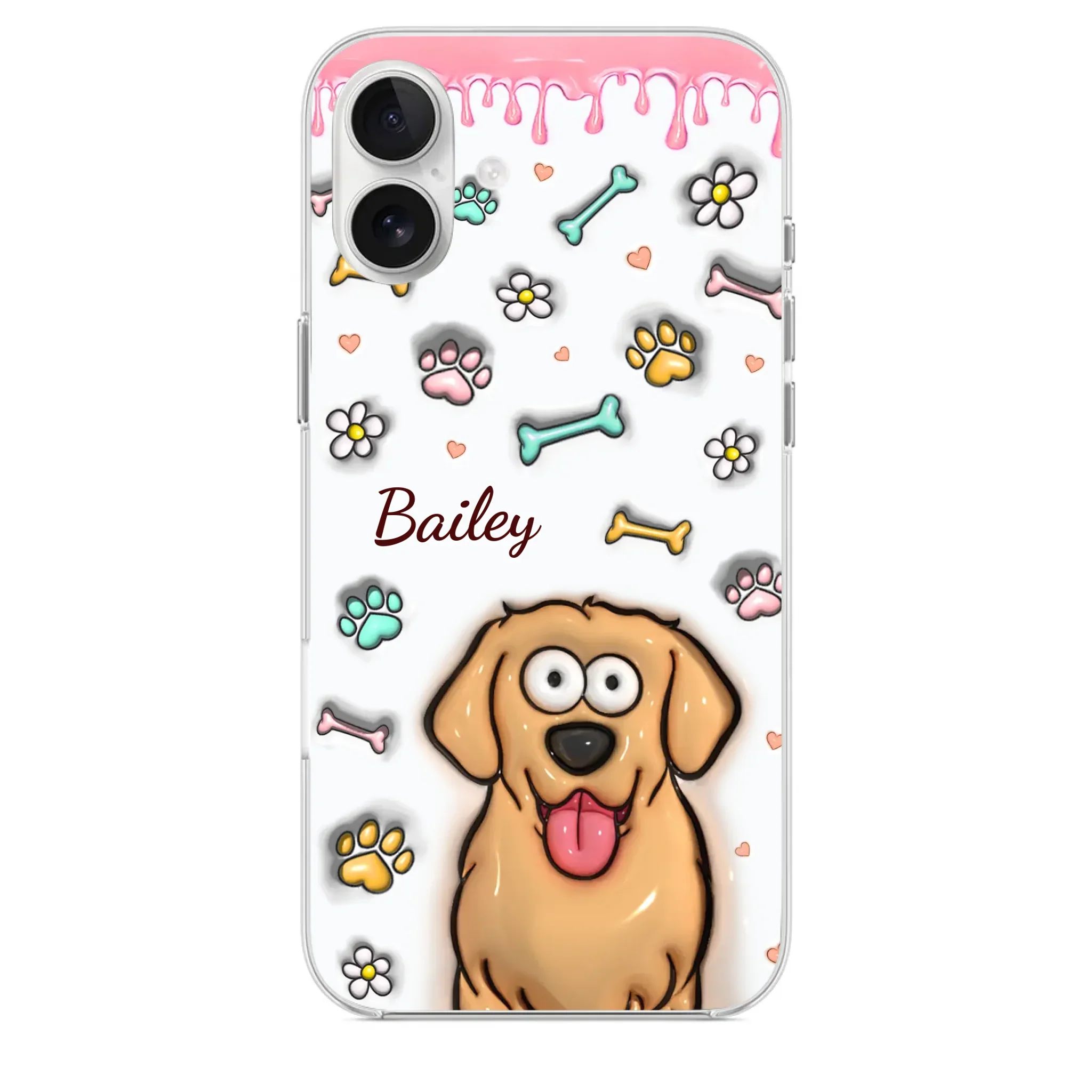 A Pet Mom’s Heart Is A Mosaic Of Paw Prints - Dog & Cat Personalized Custom 3D Inflated Effect Printed Clear Phone Case - Gift For Pet Owners, Pet Lovers